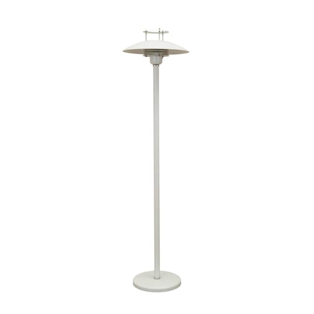 Floor lamp, white metal, Denmark, 1970s. - DIMENSION