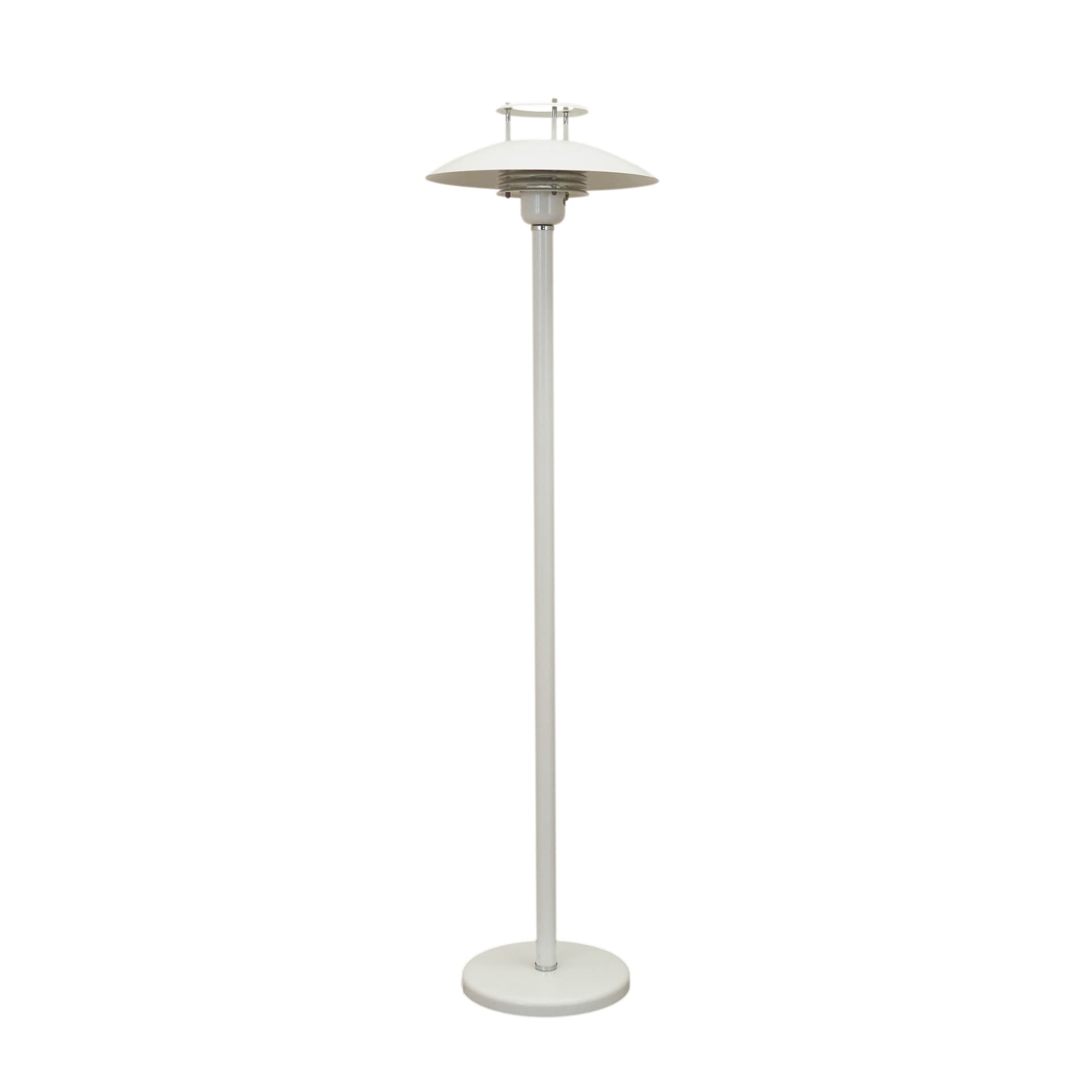 Floor lamp, white metal, Denmark, 1970s. - 362548