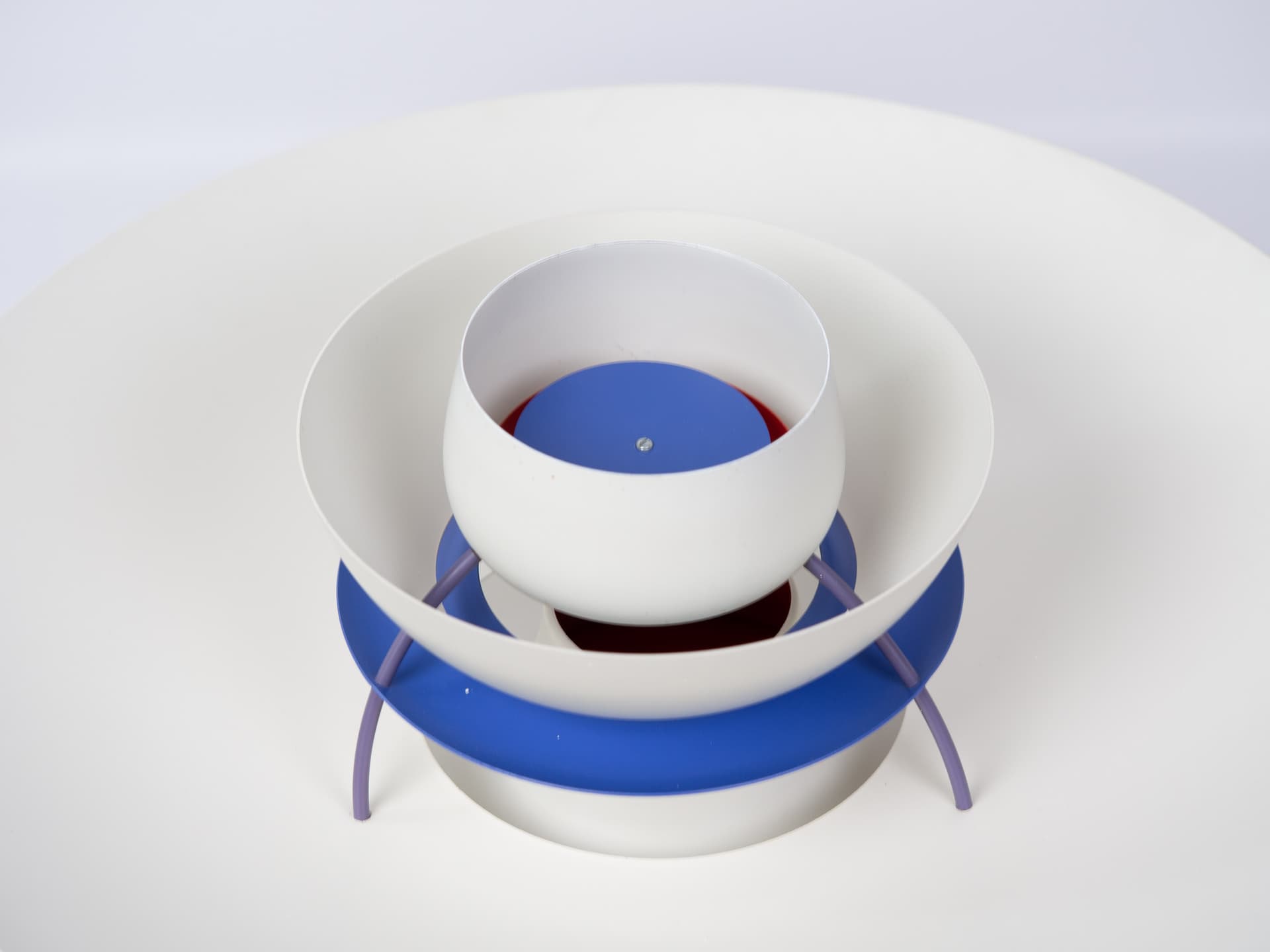 Pendant lamp PH 5, white metal, by P. Henningsen, Louis Poulsen, Denmark, 1980s. - 362592