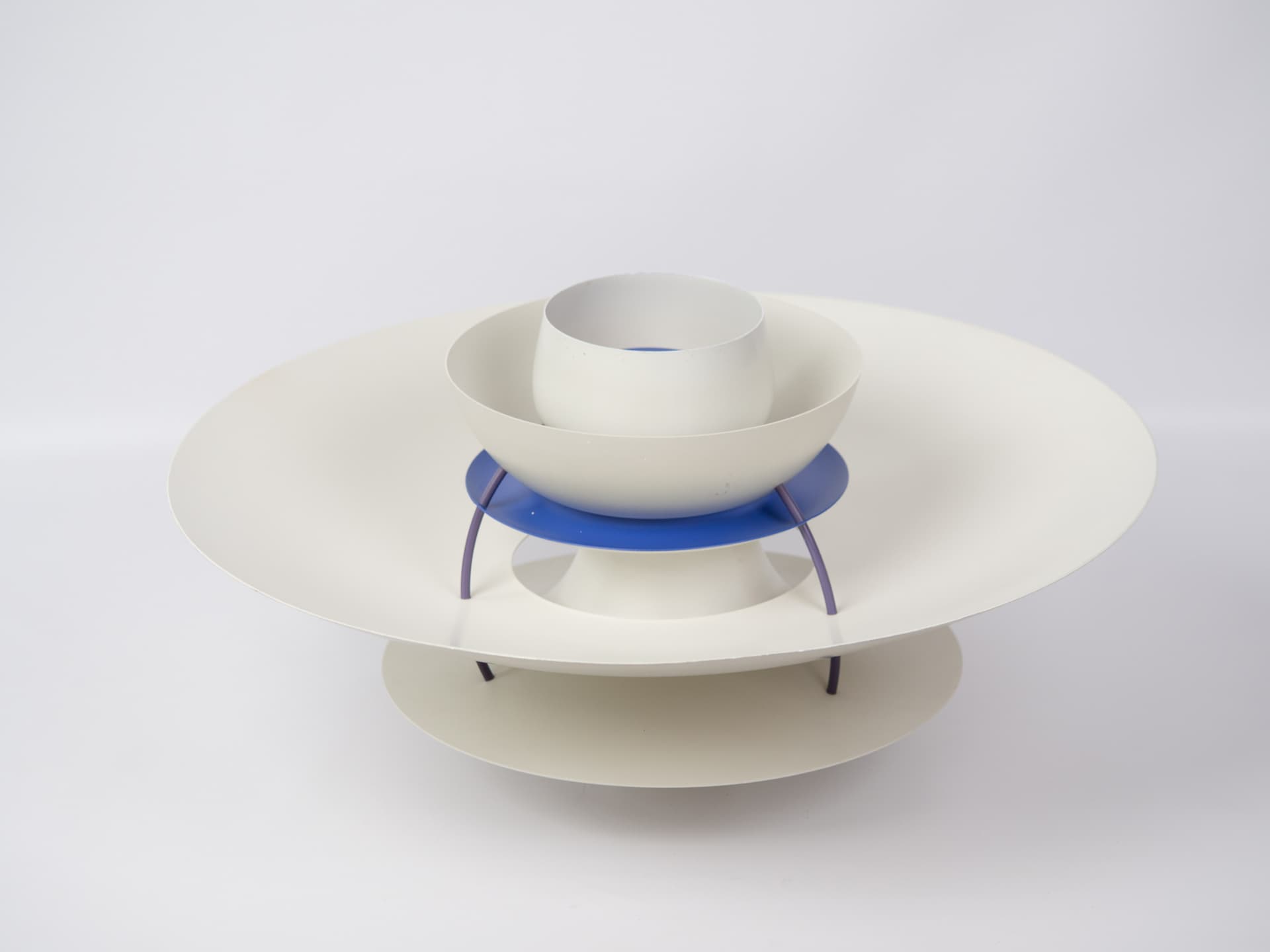Pendant lamp PH 5, white metal, by P. Henningsen, Louis Poulsen, Denmark, 1980s. - 362591