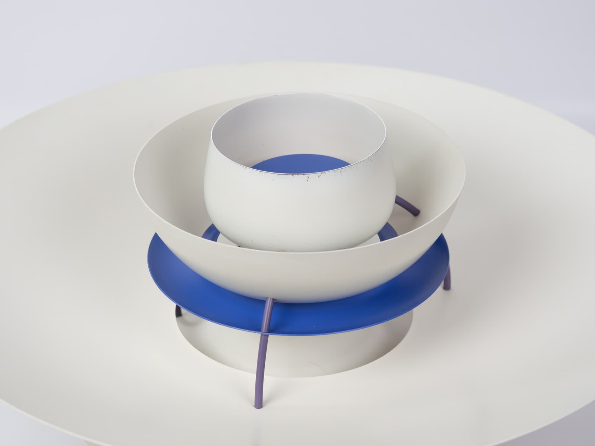 Pendant lamp PH 5, white metal, by P. Henningsen, Louis Poulsen, Denmark, 1980s. - 362594
