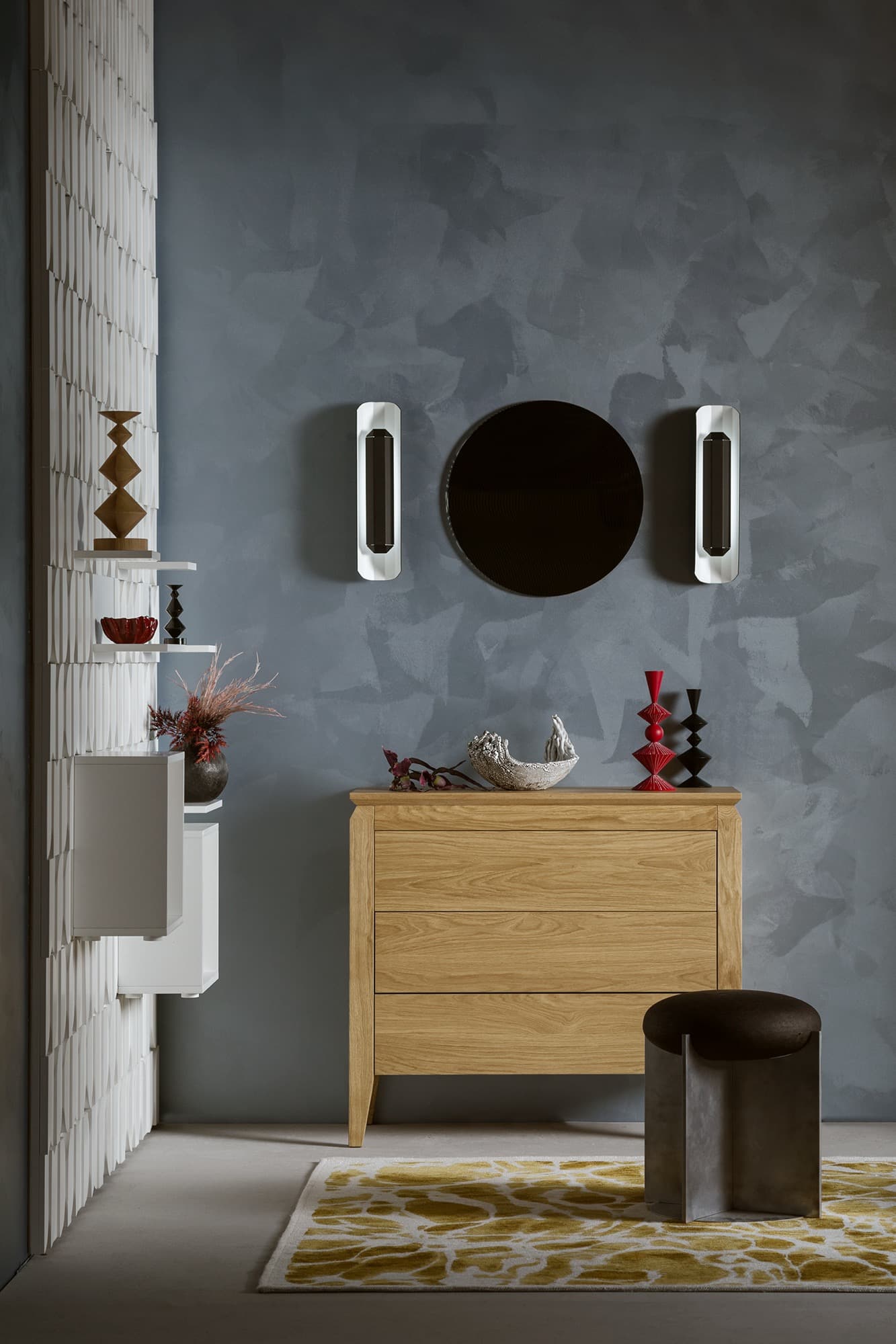 Kinkiet APOLIN 45 cm czarny i biały, Kaspa x Grynasz Studio - 6401