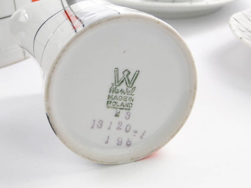 Coffee set Milenium, white porcelain, by E. Ruszczyński, J. Kwinta, Zakład Porcelany Stołowej Krzysztof, Poland, 1960s. - 362652