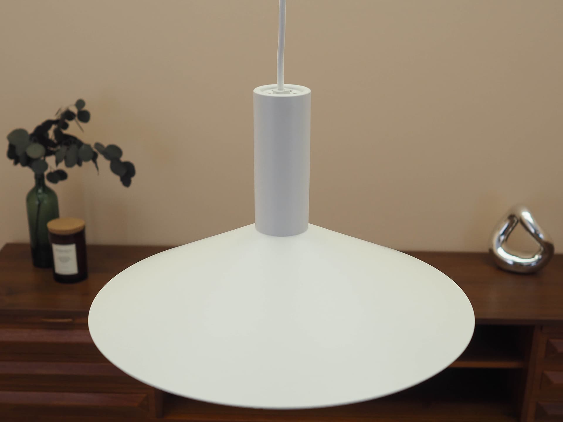 Pendant Lamp, white metal, Denmark - 362703
