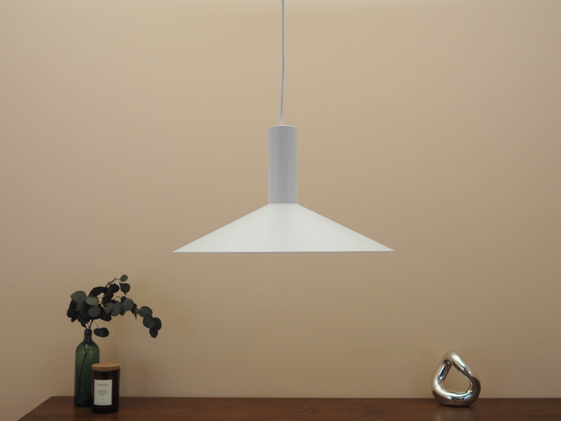 Pendant Lamp, white metal, Denmark - 362704