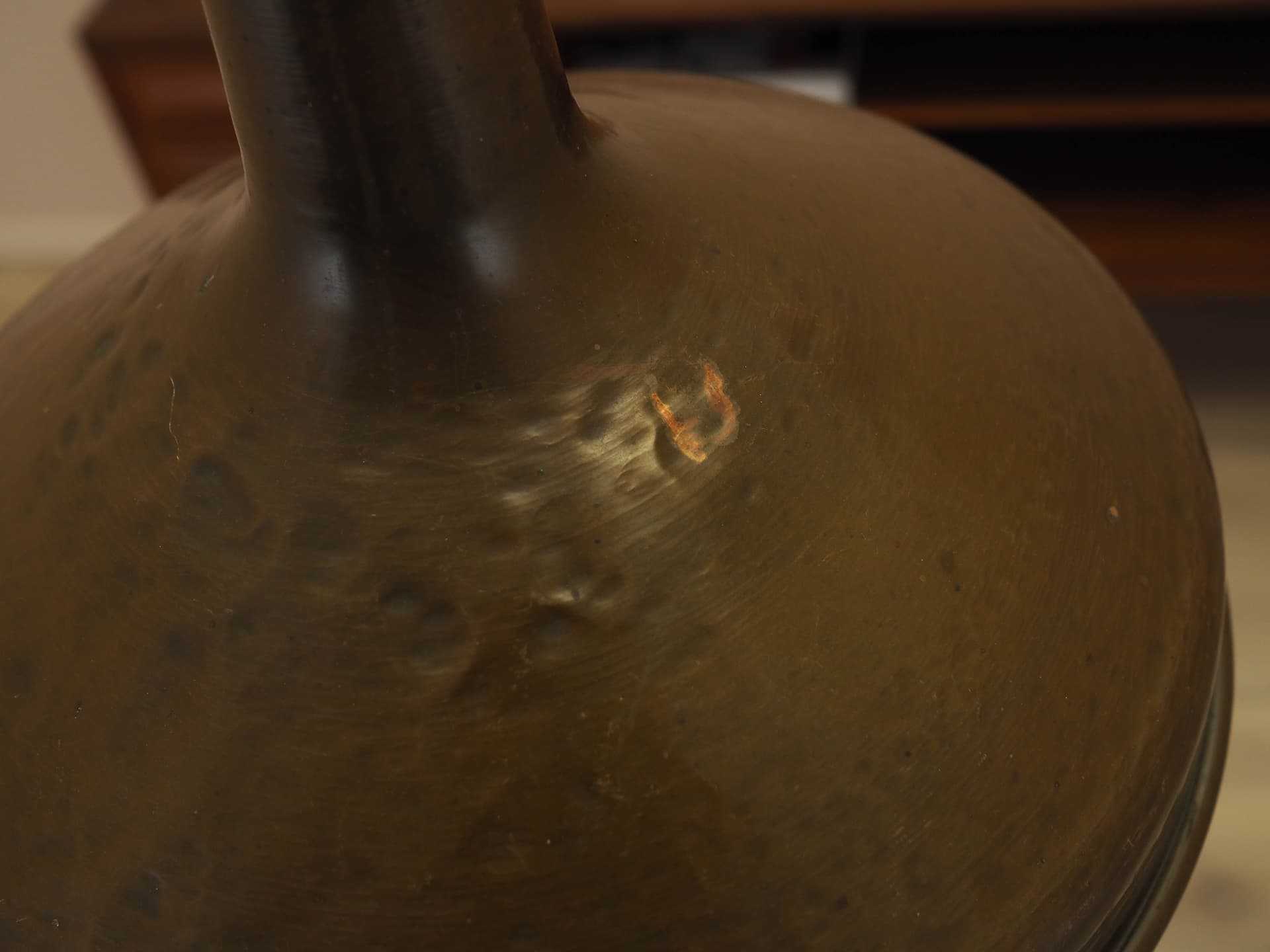Pendant lamp, conical, brass gold, Denmark, 1960s. - 362816