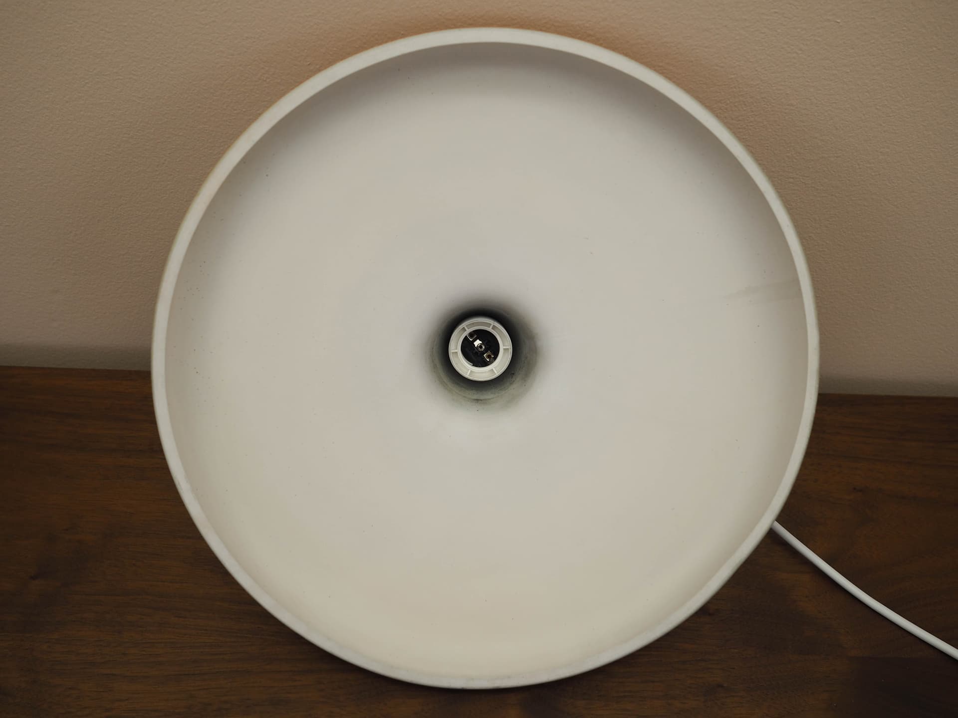 Pendant lamp, red metal, Denmark, 1960s. - 362856