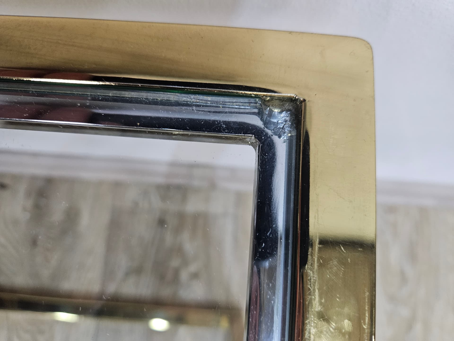 Set of five tables Maison Charles, gold brass, clear glass, France, 1970s - 362872