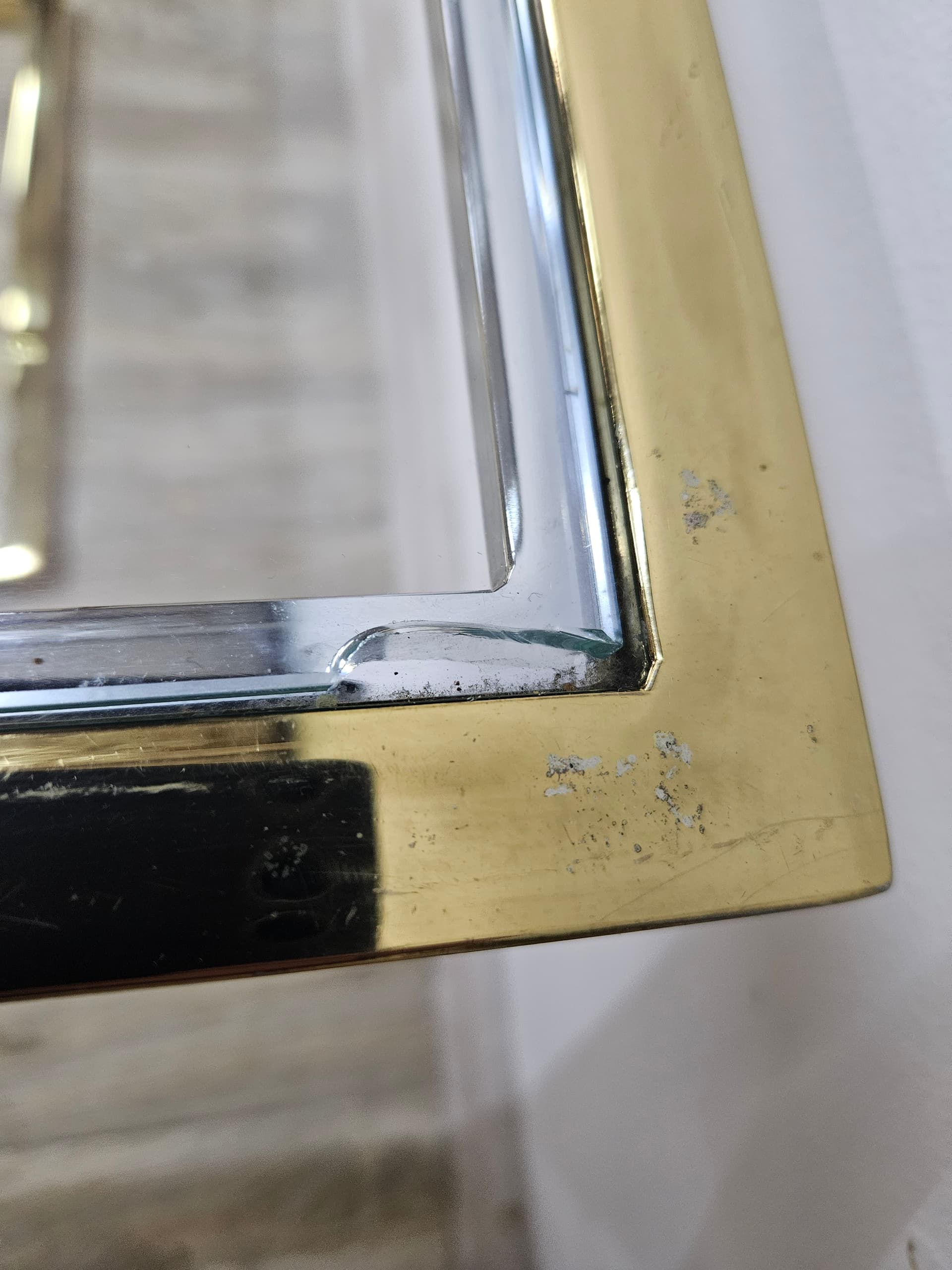 Set of five tables Maison Charles, gold brass, clear glass, France, 1970s - 362884