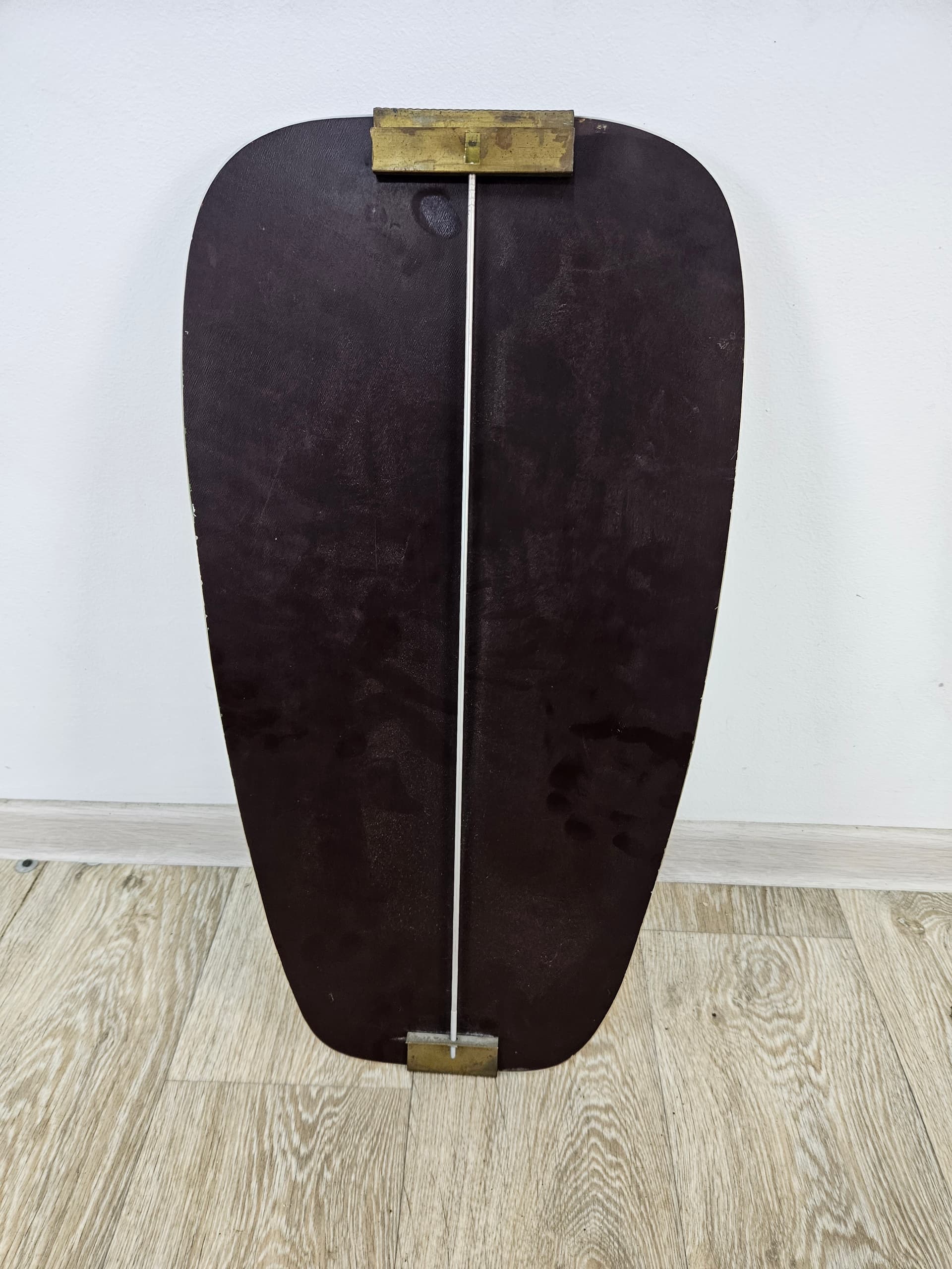 Lustro ścienne Rockabilly, szkło przezroczyste, metal czarny, Francja, lata 70. - 362910