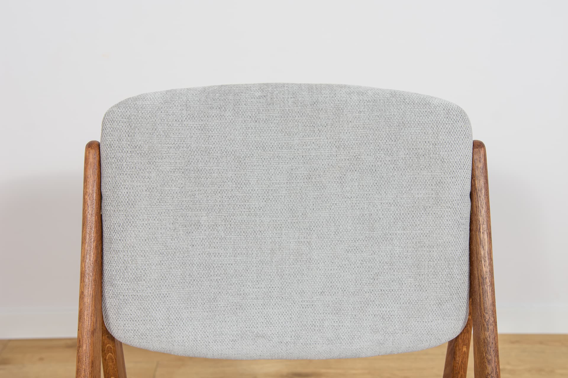Set of Six Chairs Ella, teak oak, light grey fabric, by A. Vodder, Denmark, 1960s. - 362943