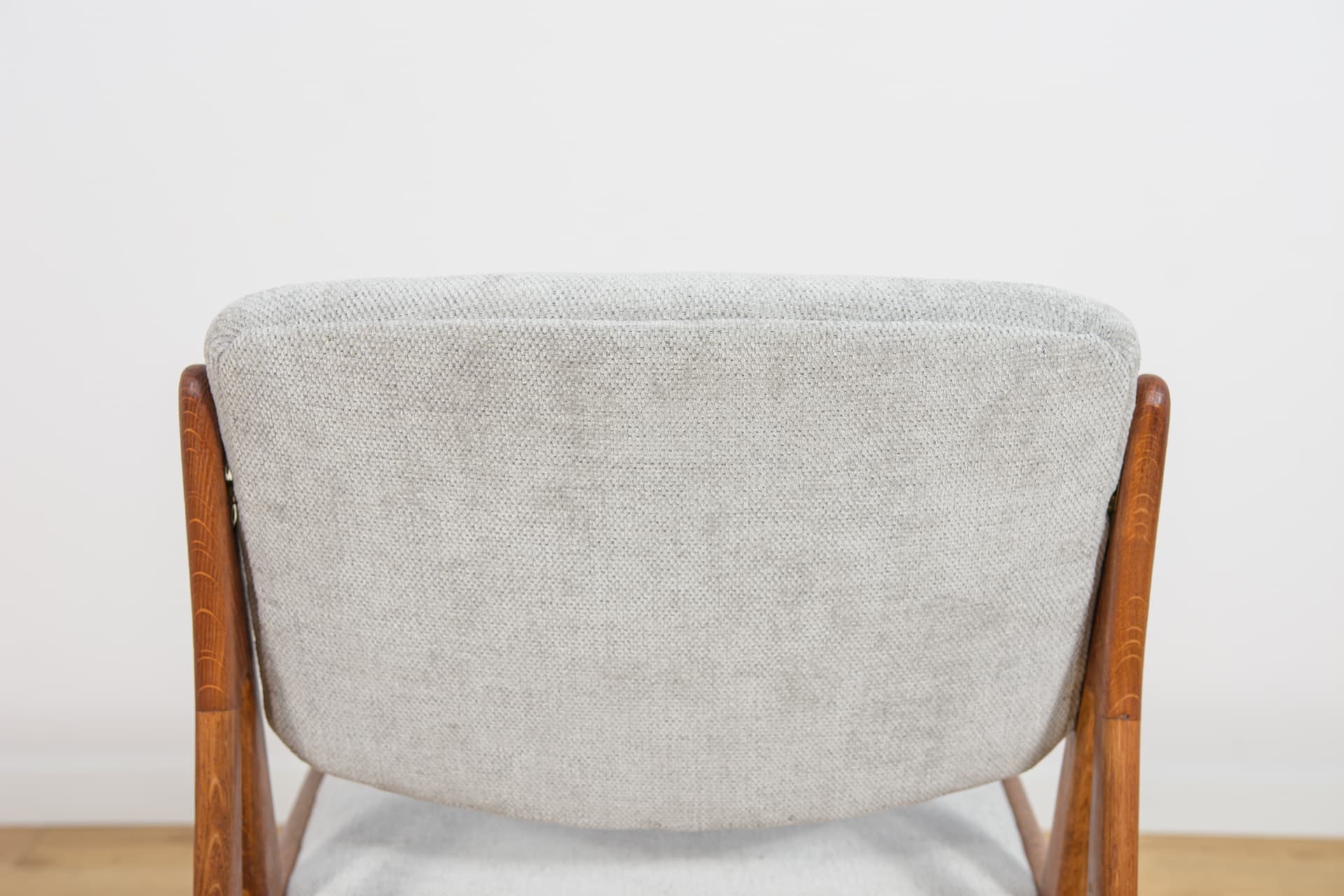 Set of Six Chairs Ella, teak oak, light grey fabric, by A. Vodder, Denmark, 1960s. - 362941