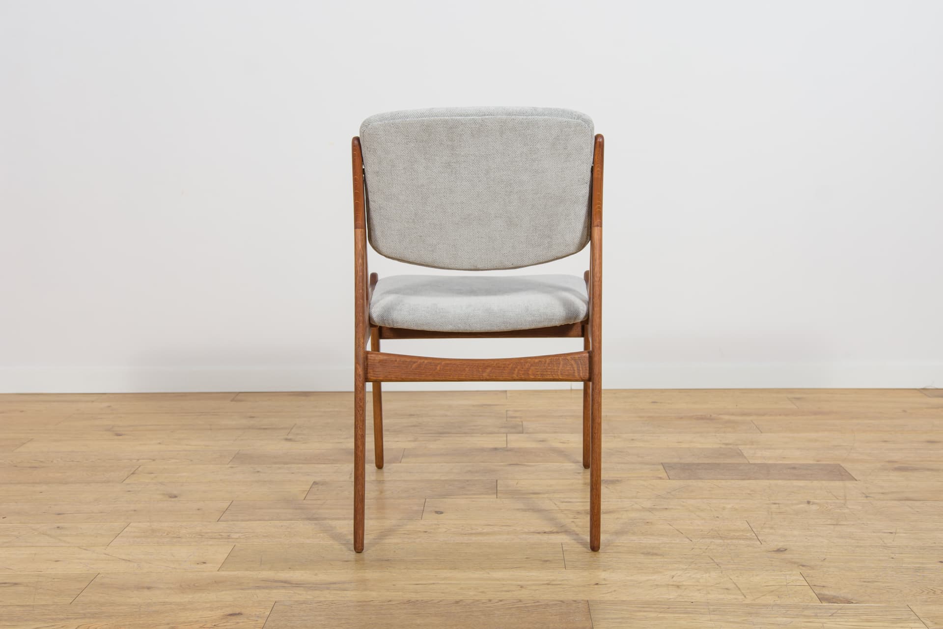 Set of Six Chairs Ella, teak oak, light grey fabric, by A. Vodder, Denmark, 1960s. - 362938
