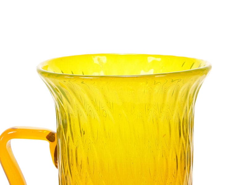 Vase, yellow orange, sodium glass, by M. Gołogórski, Poland, 1970s. - 362998
