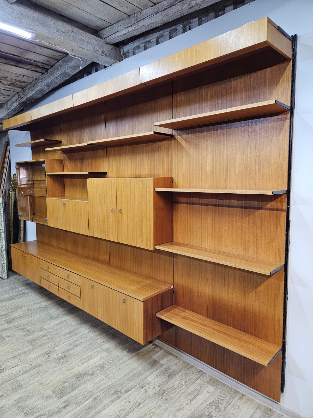 Shelving unit Butler, brown teak, Germany, 1970s - 363049