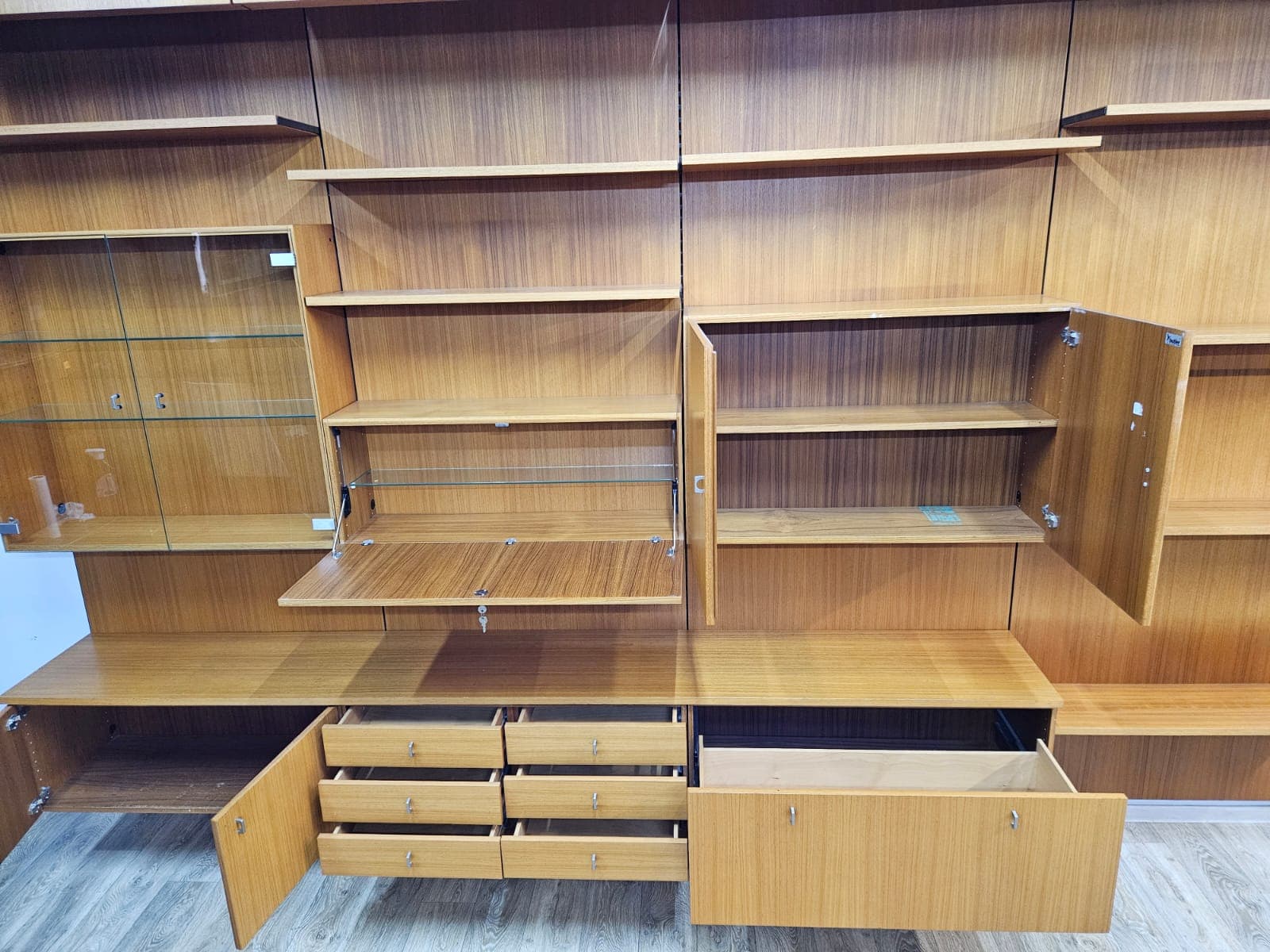 Shelving unit Butler, brown teak, Germany, 1970s - 363048