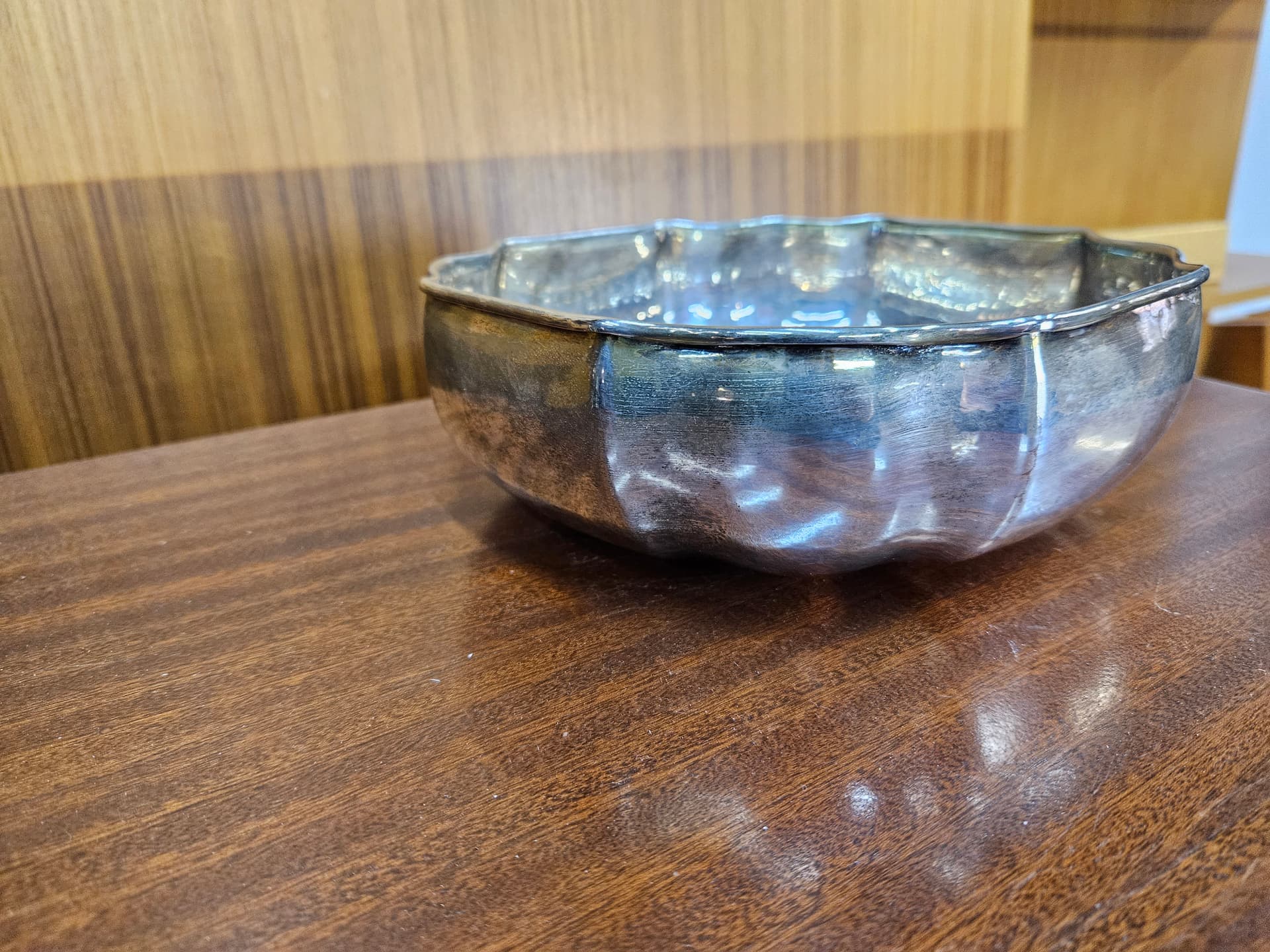 Decorative bowl, silver, silver-plated metal, Job Art, Italy, 1990s. - 363087