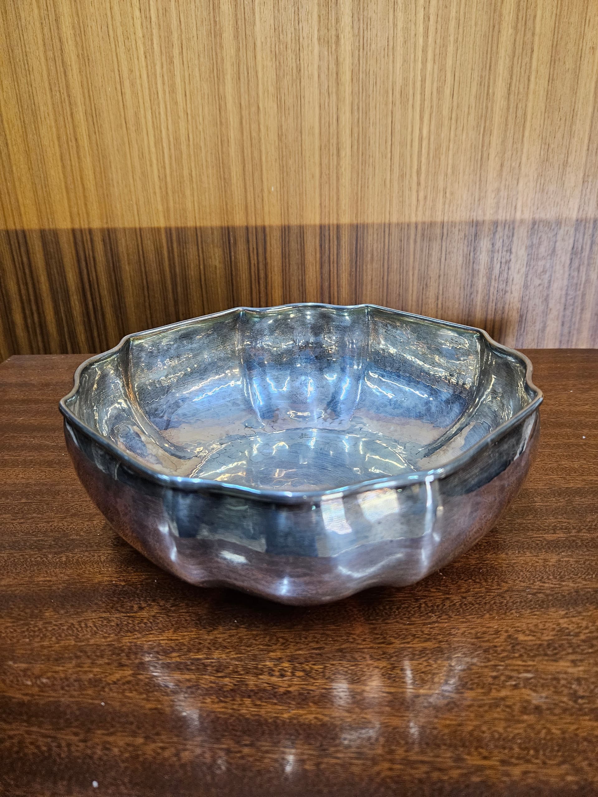 Decorative bowl, silver, silver-plated metal, Job Art, Italy, 1990s. - 363086