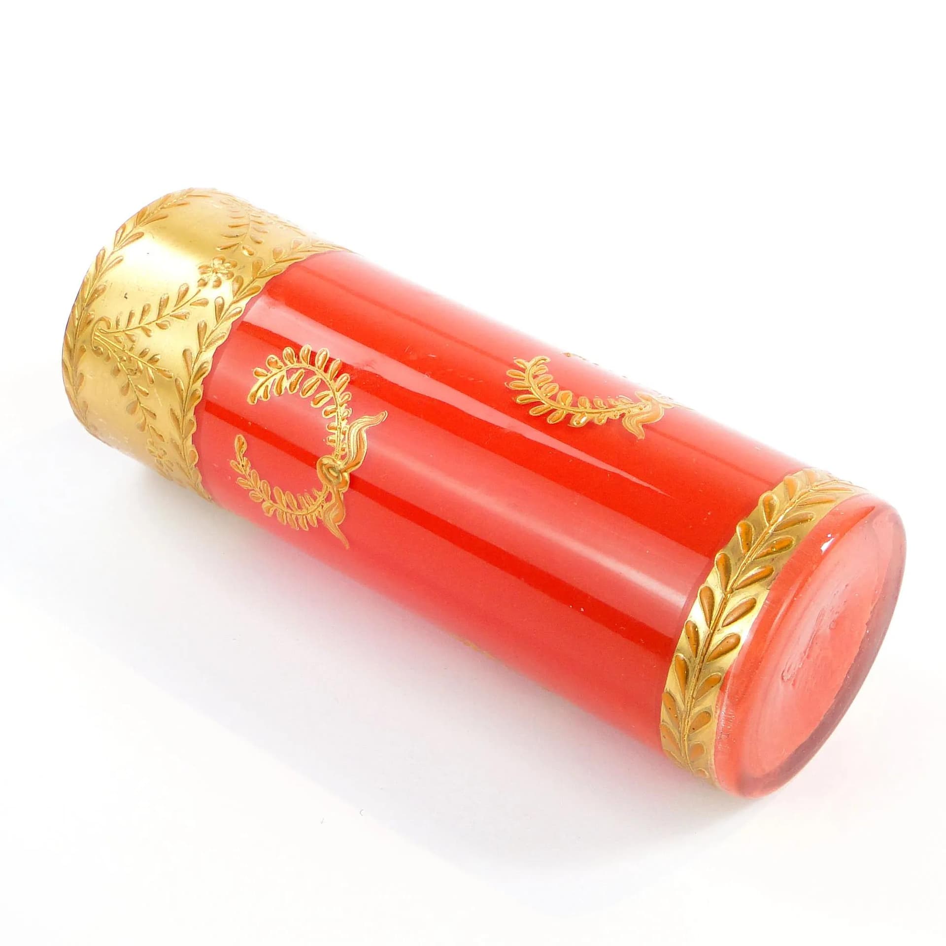 Czerwony kryształowy wazon w stylu Napoleona III, Baccarat, Francja, lata 1890-1910 - 26658