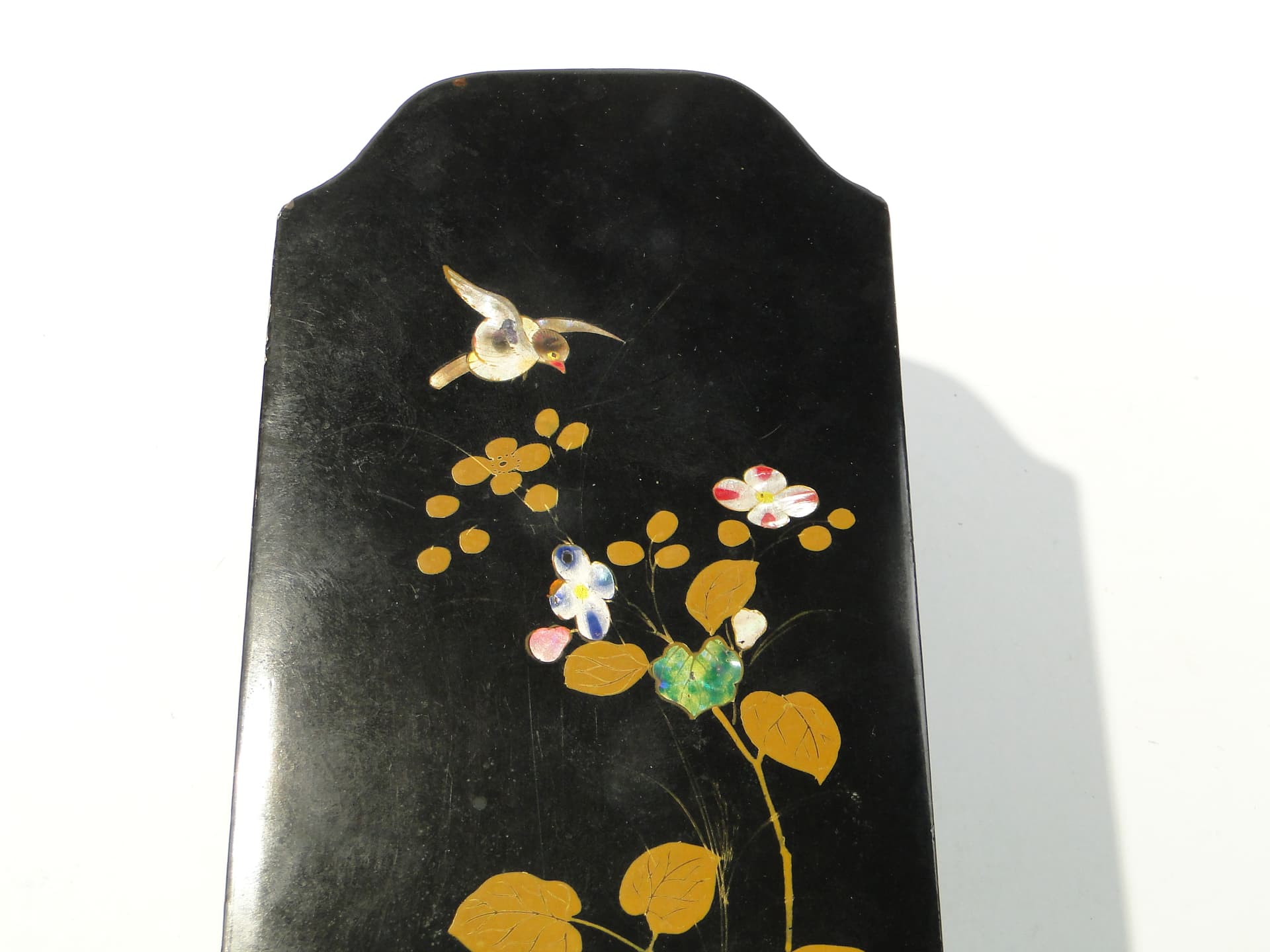Pudełko lakowe Meiji, czarny, drewno, Japonia, początek XX w. - 363178