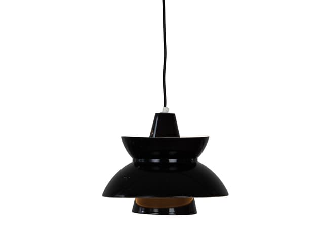 Para lamp wiszących Doo Wop, metal czarny złoty biały, Louis Poulsen, Dania, lata 50. - WYMIARY