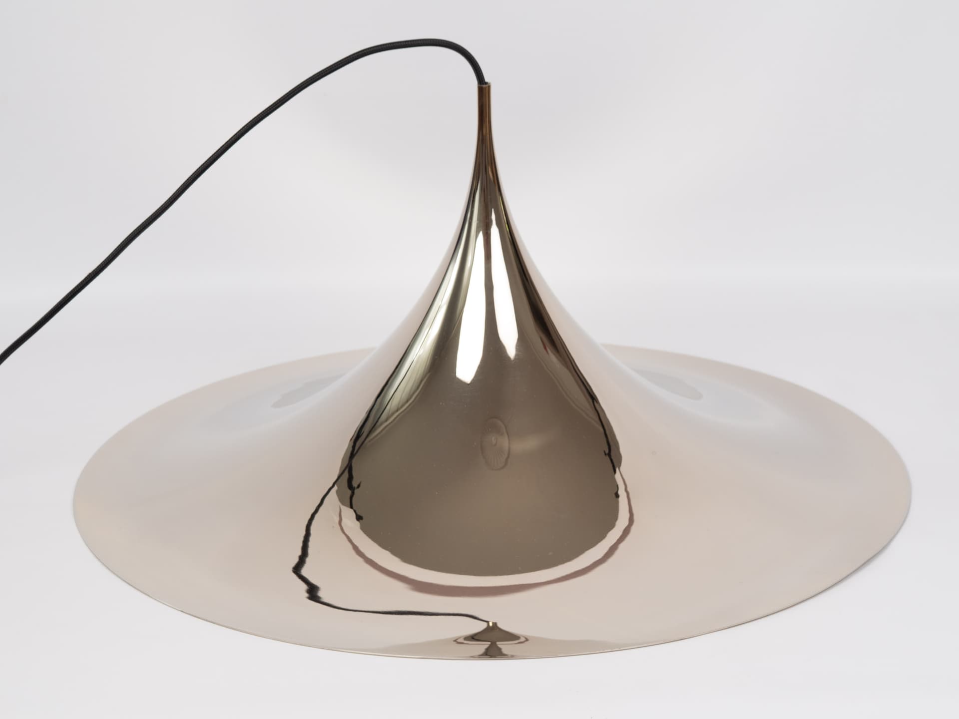 Pendant lamp Semi, gold aluminium, by C. Bonderup, T. Thorup, Fog & Mørup, Denmark, 1960s. - 363298