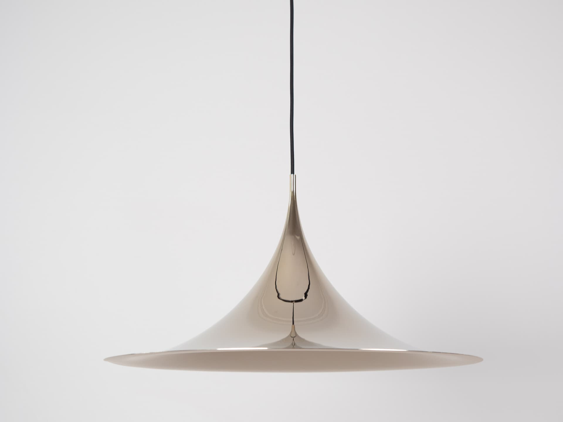 Pendant lamp Semi, gold aluminium, by C. Bonderup, T. Thorup, Fog & Mørup, Denmark, 1960s. - 363296