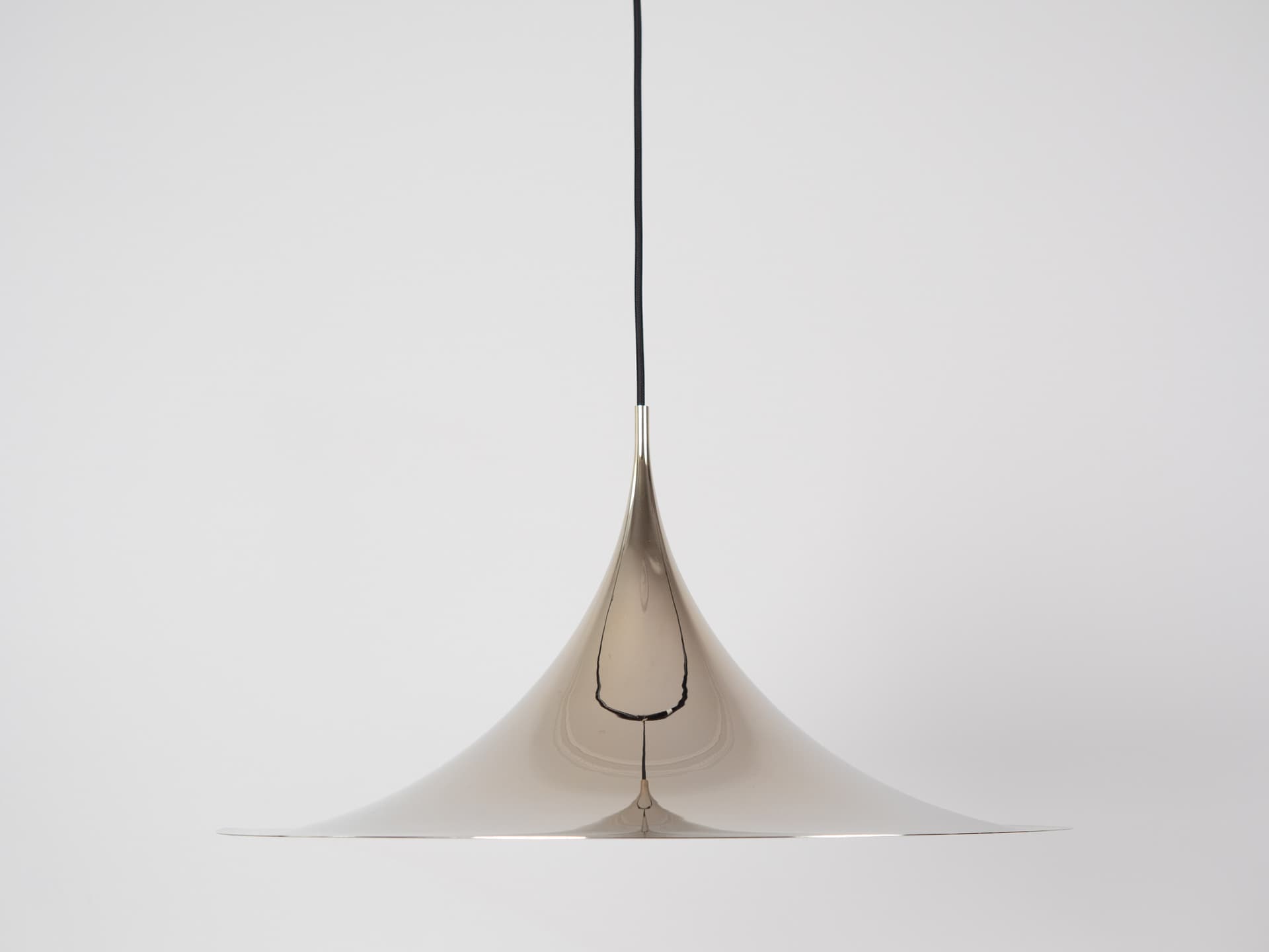 Pendant lamp Semi, gold aluminium, by C. Bonderup, T. Thorup, Fog & Mørup, Denmark, 1960s. - 363294