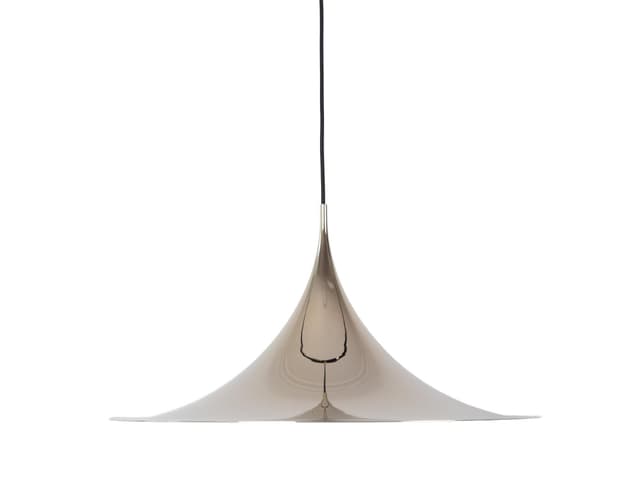 Pendant lamp Semi, gold aluminium, by C. Bonderup, T. Thorup, Fog & Mørup, Denmark, 1960s. - DIMENSION
