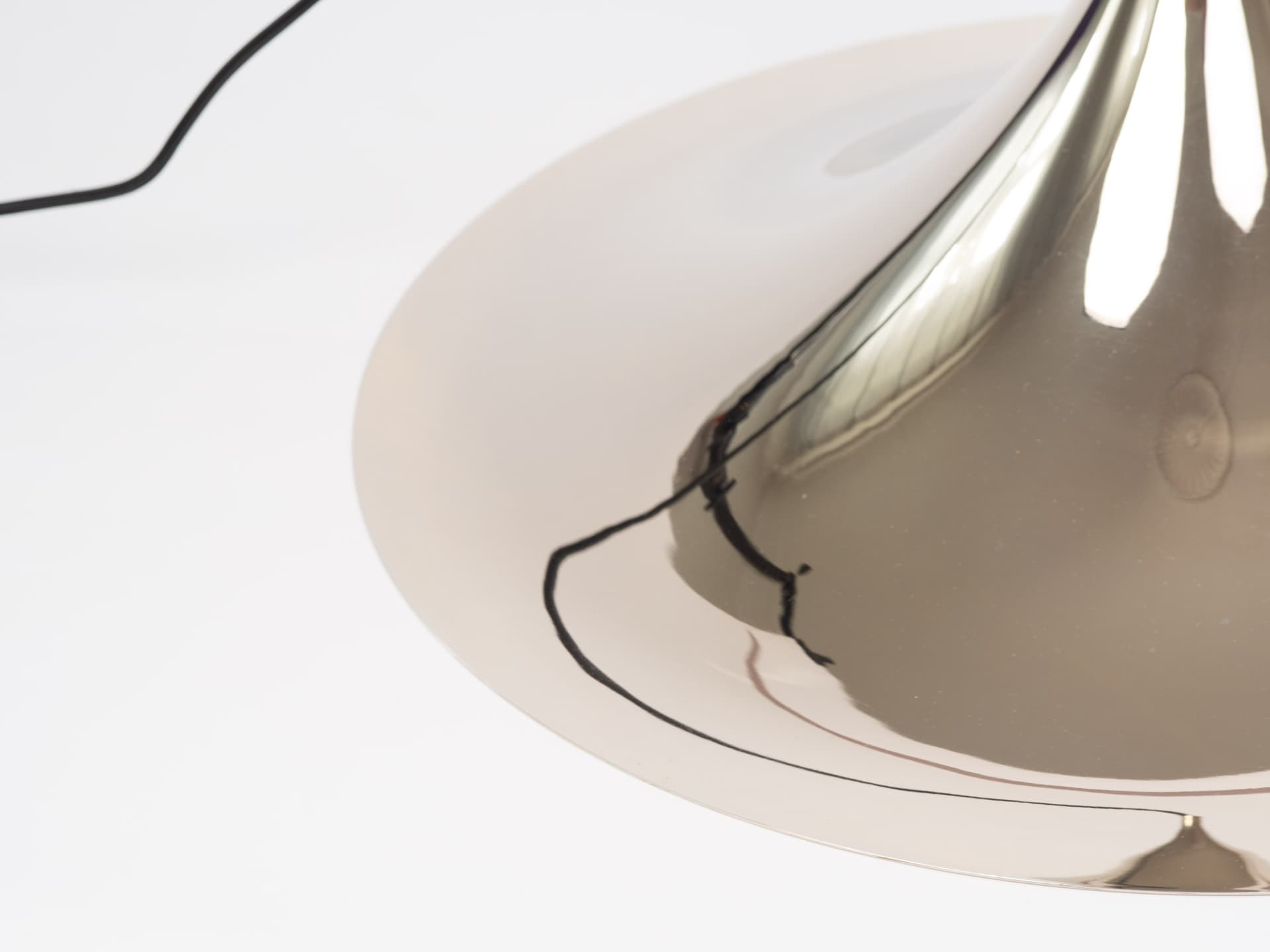 Pendant lamp Semi, gold aluminium, by C. Bonderup, T. Thorup, Fog & Mørup, Denmark, 1960s. - 363300