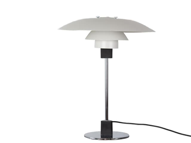 Lampa stołowa PH 4/3, metal biały, proj. P. Henningsen, Louis Poulsen, Dania, lata 70. - WYMIARY