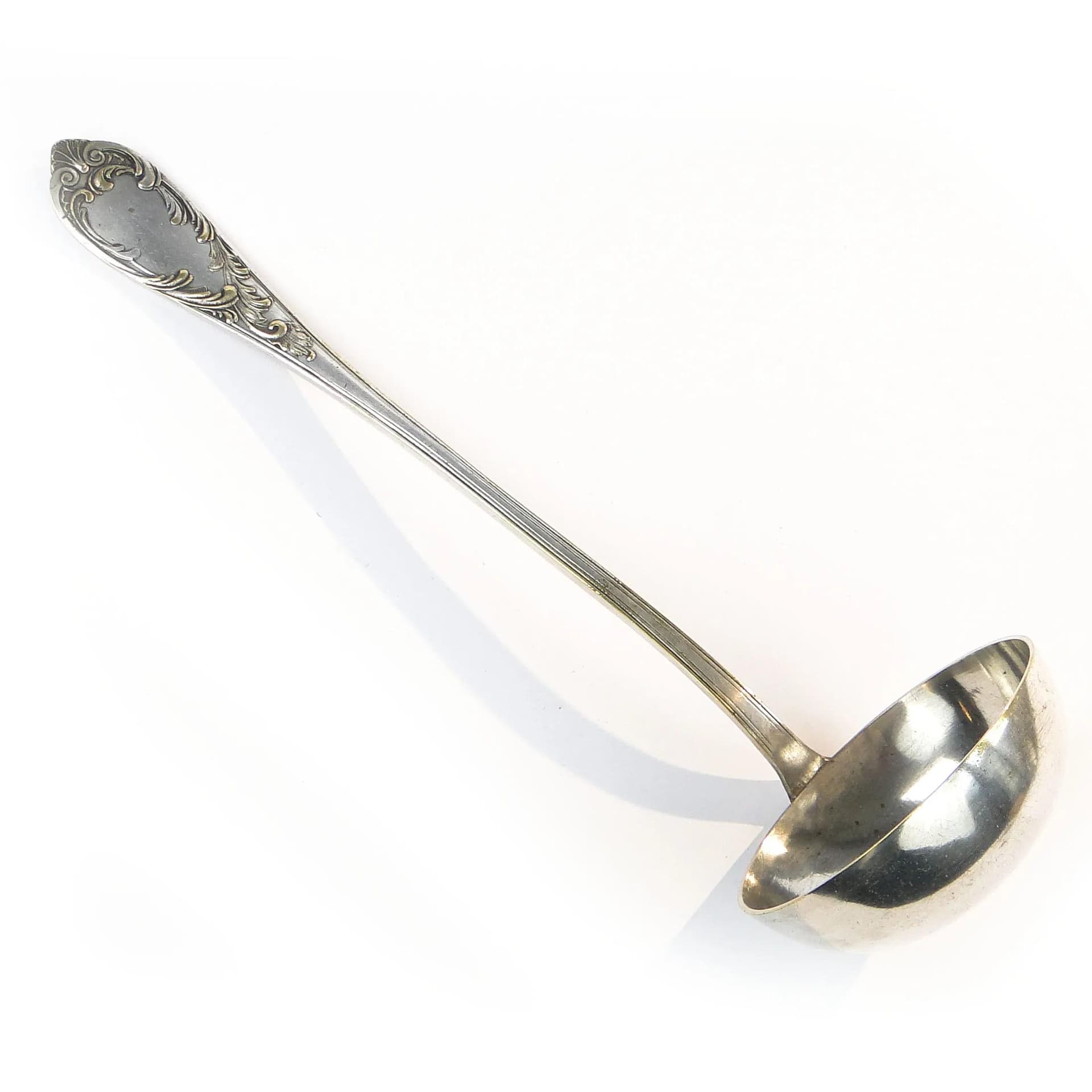 Silver-Plated Rocaille Soup Ladle, Warsaw, Poland, 1890s - 26646