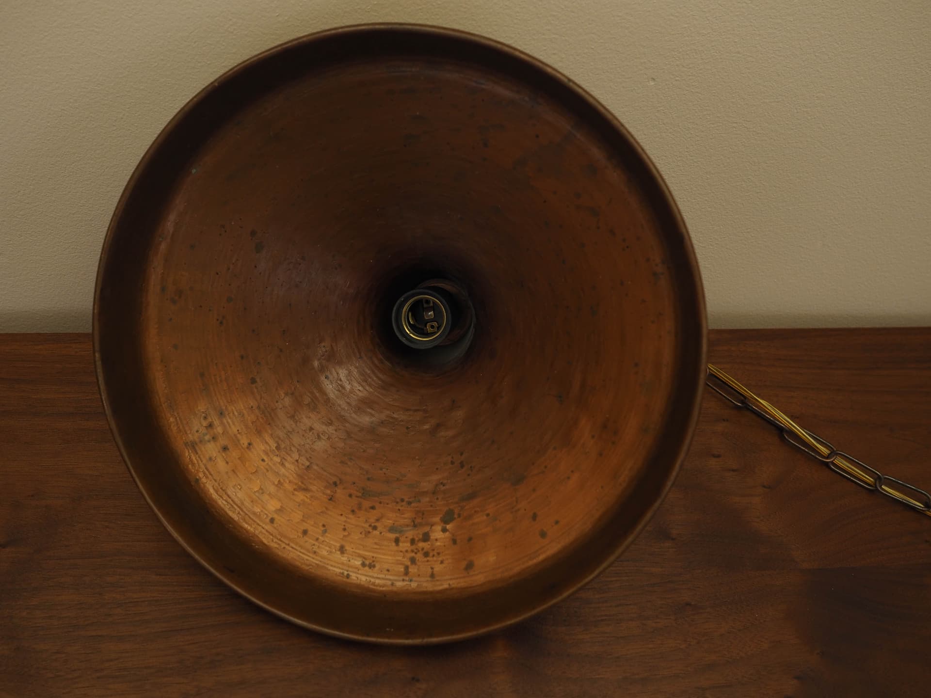 Pendant lamp, golden brass, Denmark, 1960s. - 363418