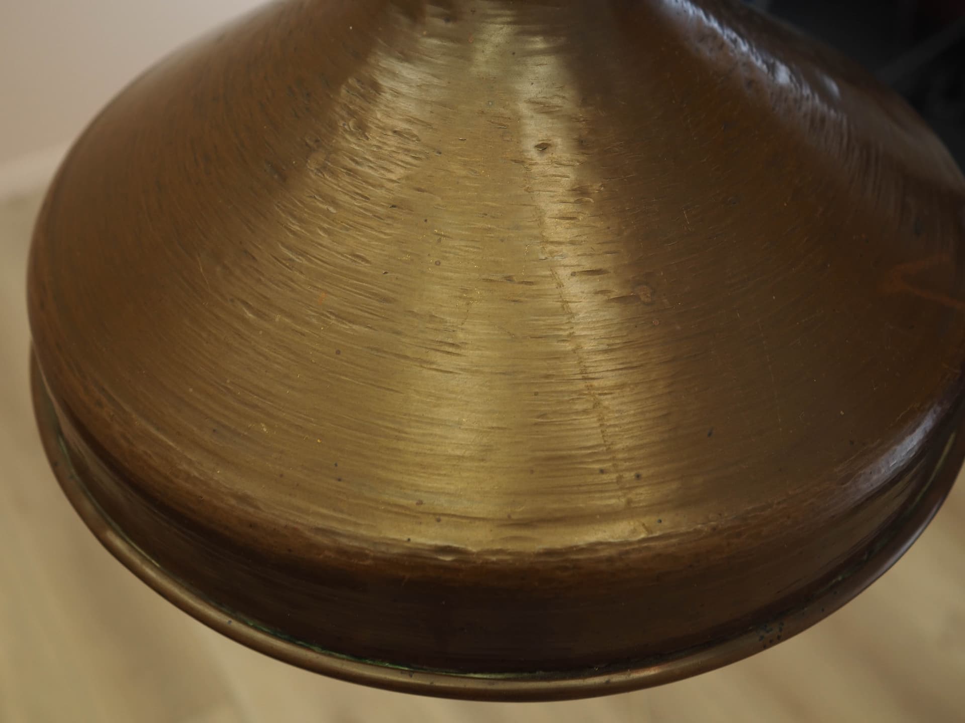 Pendant lamp, golden brass, Denmark, 1960s. - 363417