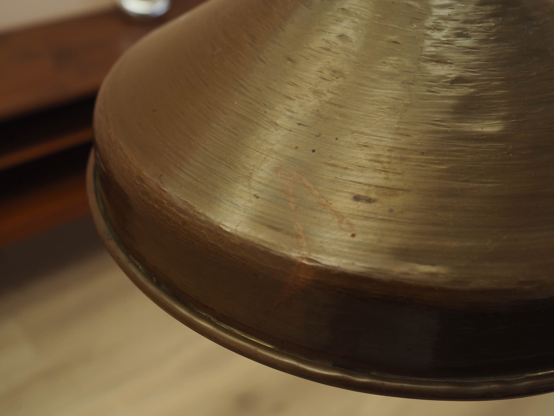 Pendant lamp, golden brass, Denmark, 1960s. - 363415