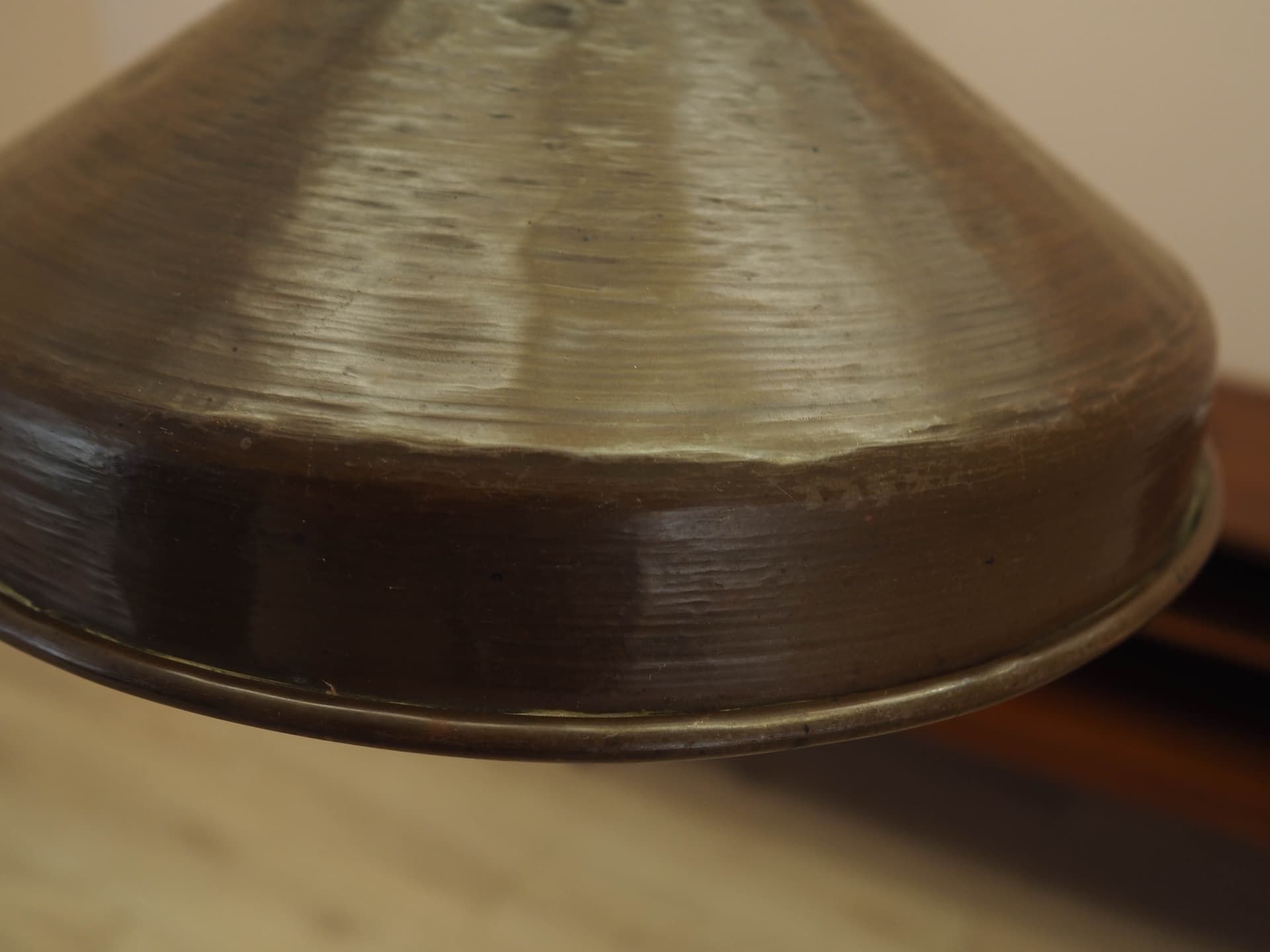 Pendant lamp, golden brass, Denmark, 1960s. - 363414