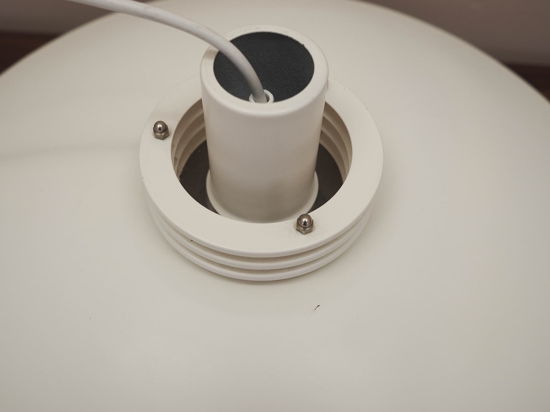 Pendant lamp, Lyfa, white metal, Denmark, 1970s. - 363433