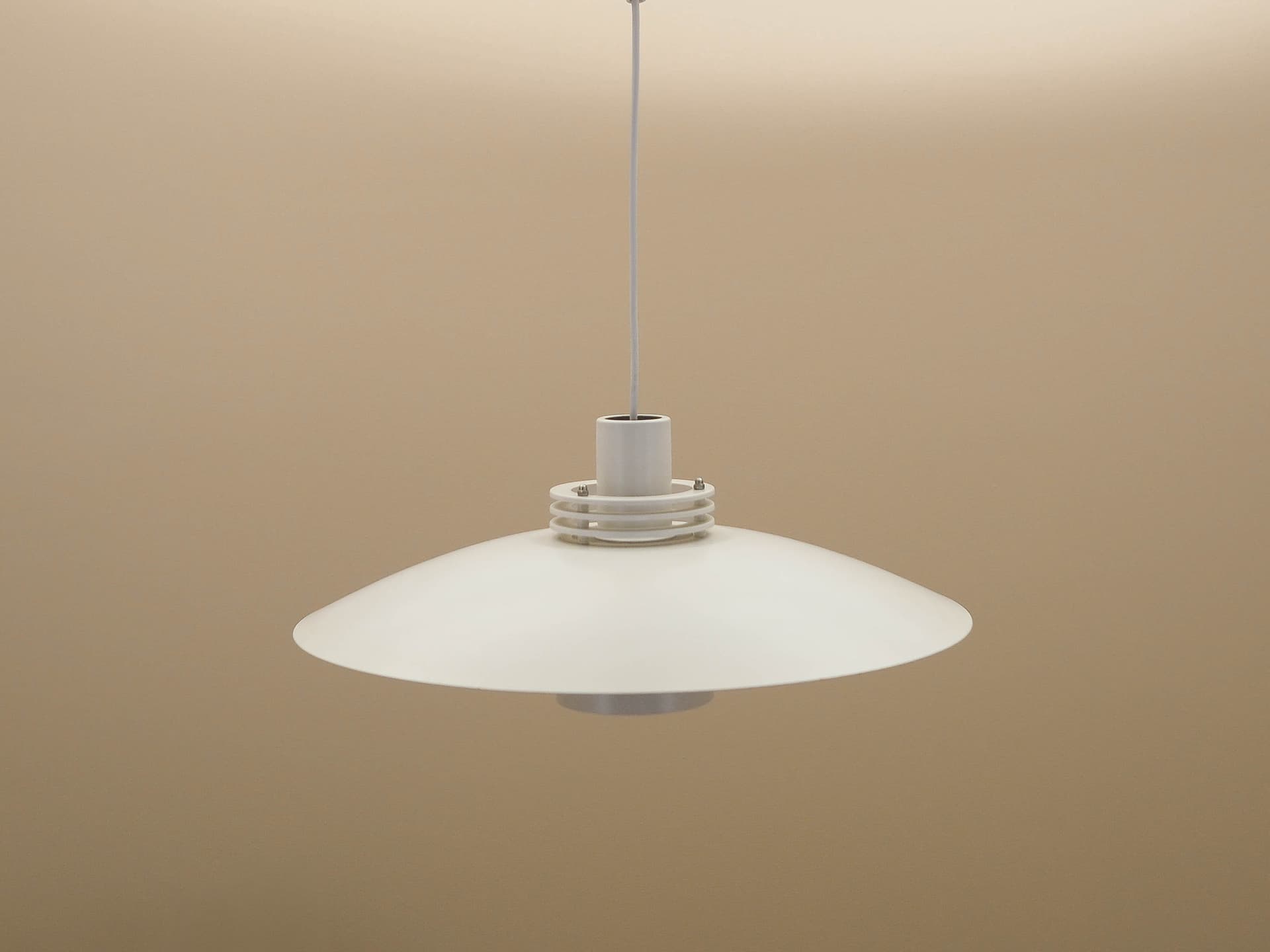 Pendant lamp, Lyfa, white metal, Denmark, 1970s. - 363420