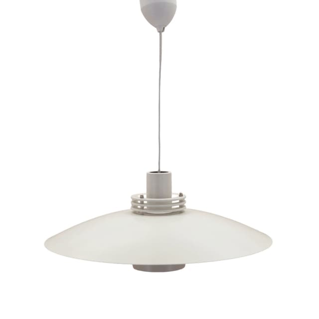 Pendant lamp, Lyfa, white metal, Denmark, 1970s. - DIMENSION