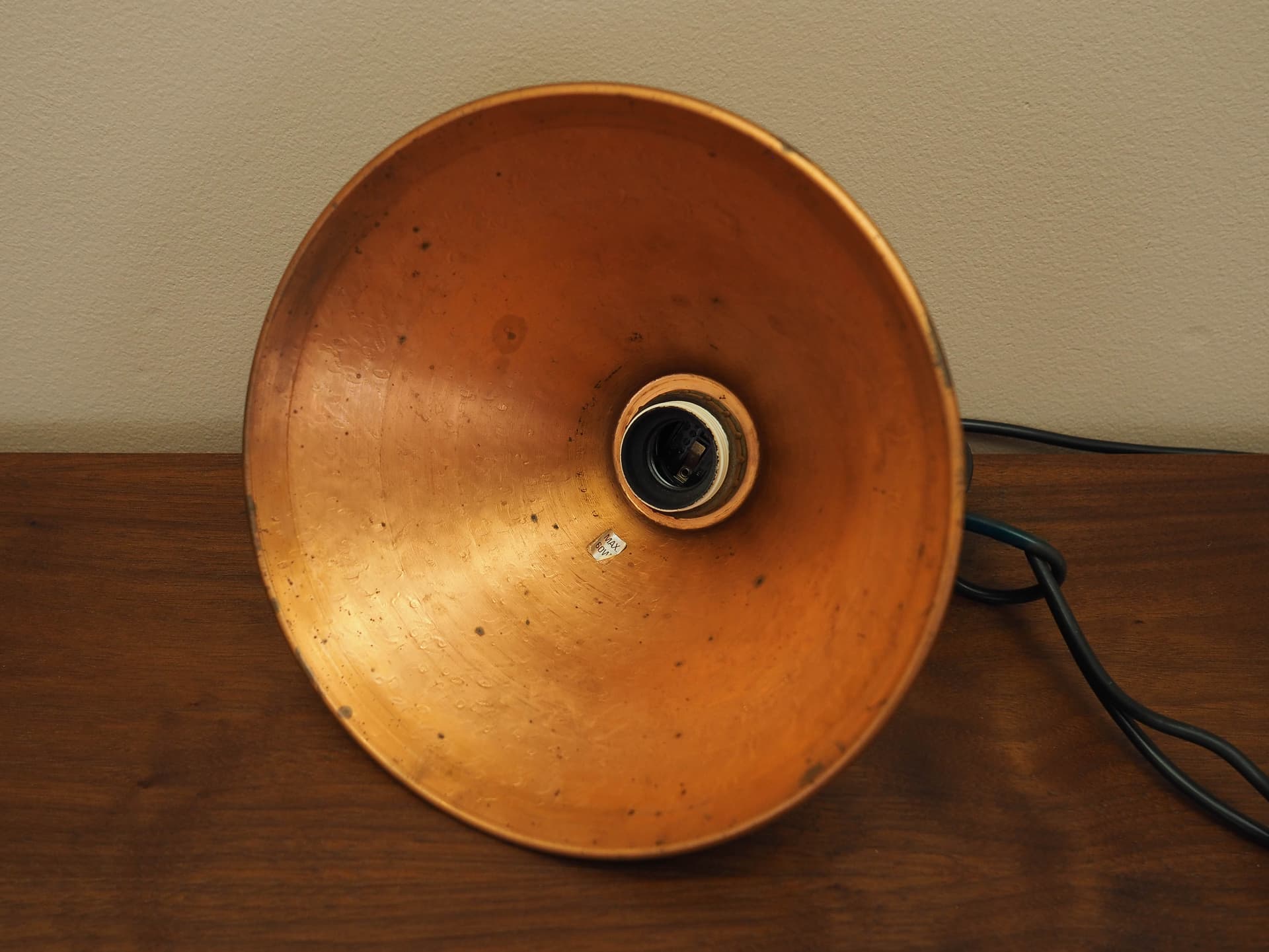 Pendant lamp, golden brown, brass, Denmark, 1960s. - 363443