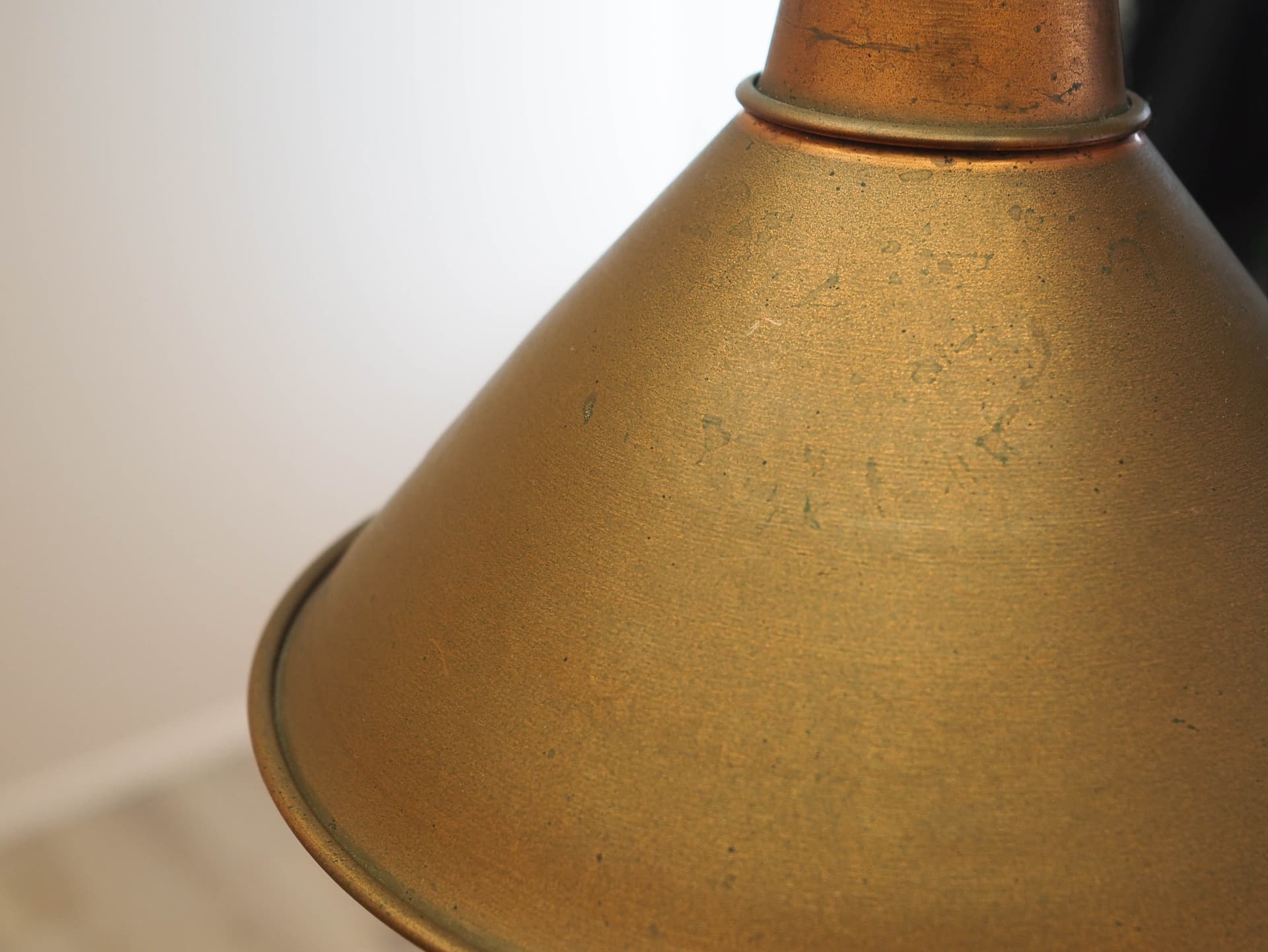 Pendant lamp, golden brown, brass, Denmark, 1960s. - 363442
