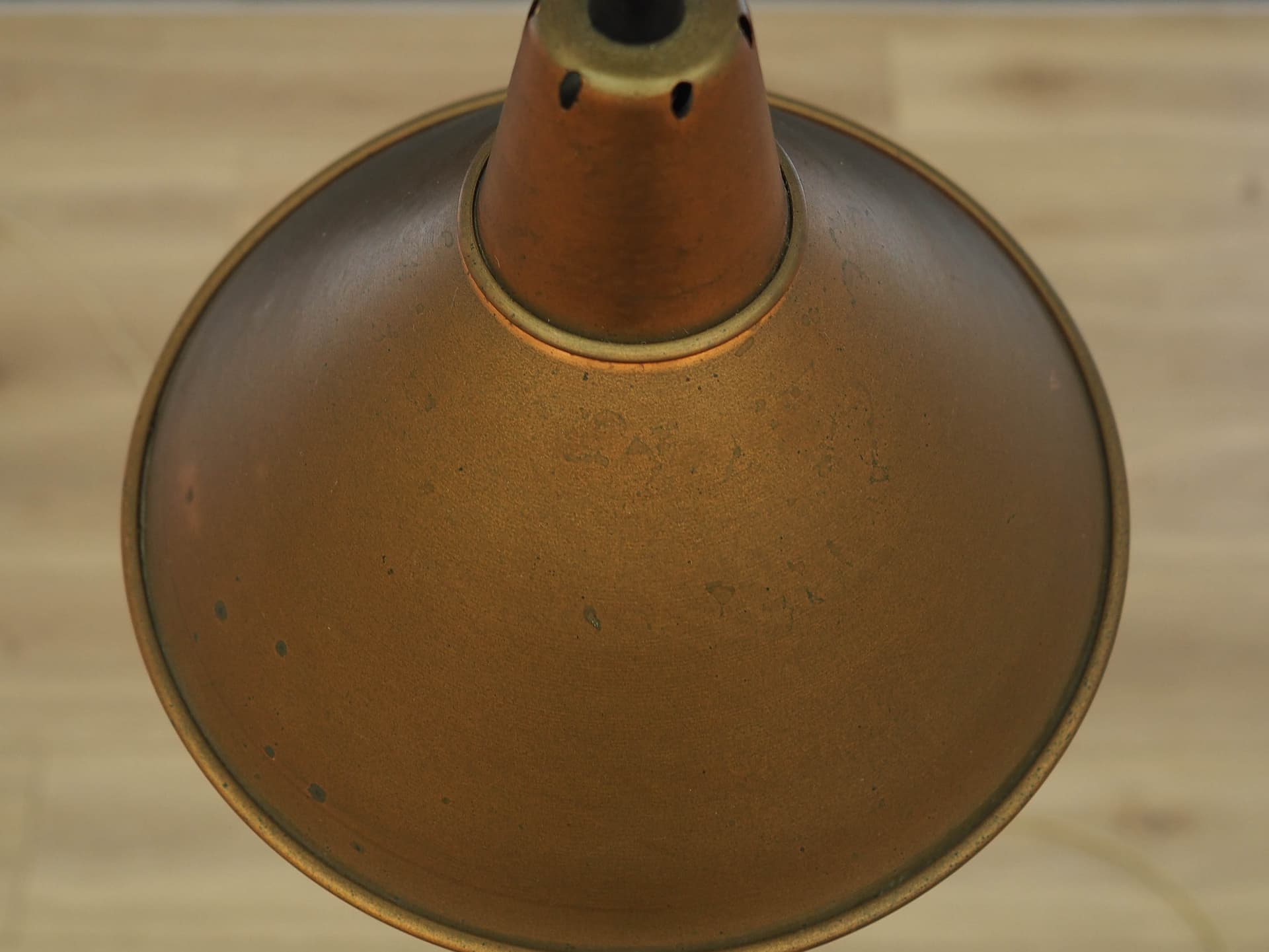 Pendant lamp, golden brown, brass, Denmark, 1960s. - 363441