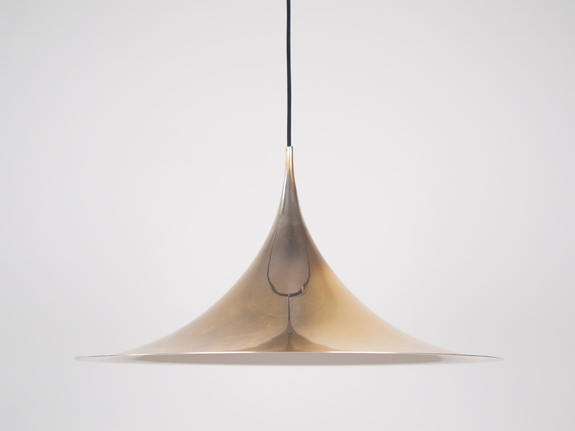 Pendant Lamp Semi, gold aluminium, by C. Bonderup, T. Thorup, Fog & Mørup, Denmark, 1960s. - 363482