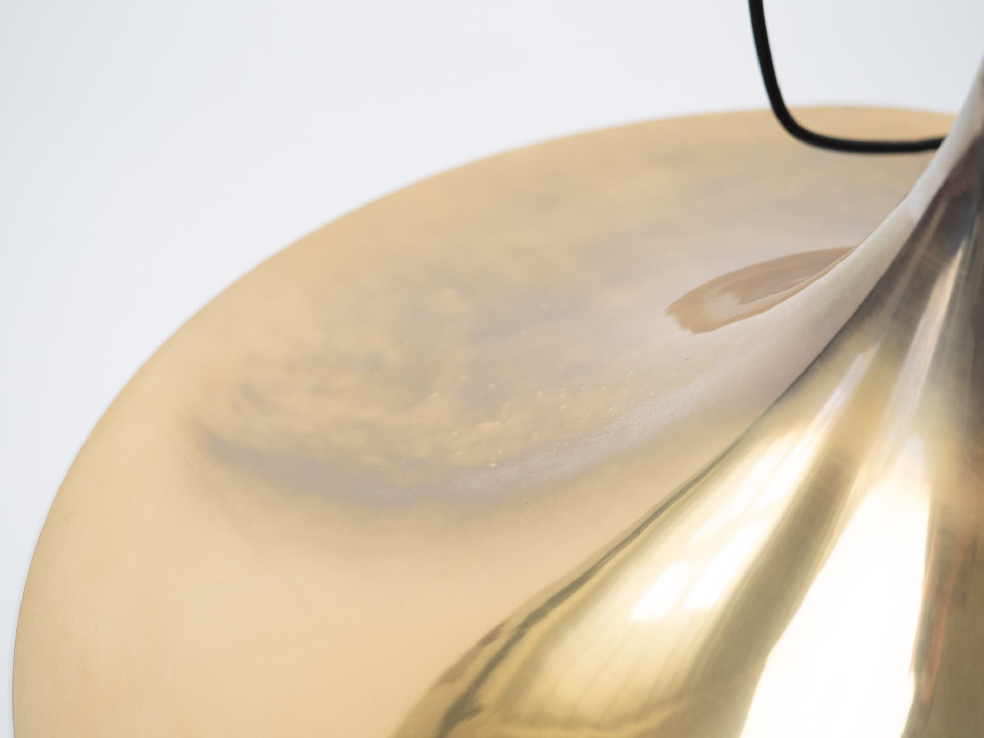Pendant Lamp Semi, gold aluminium, by C. Bonderup, T. Thorup, Fog & Mørup, Denmark, 1960s. - 363485