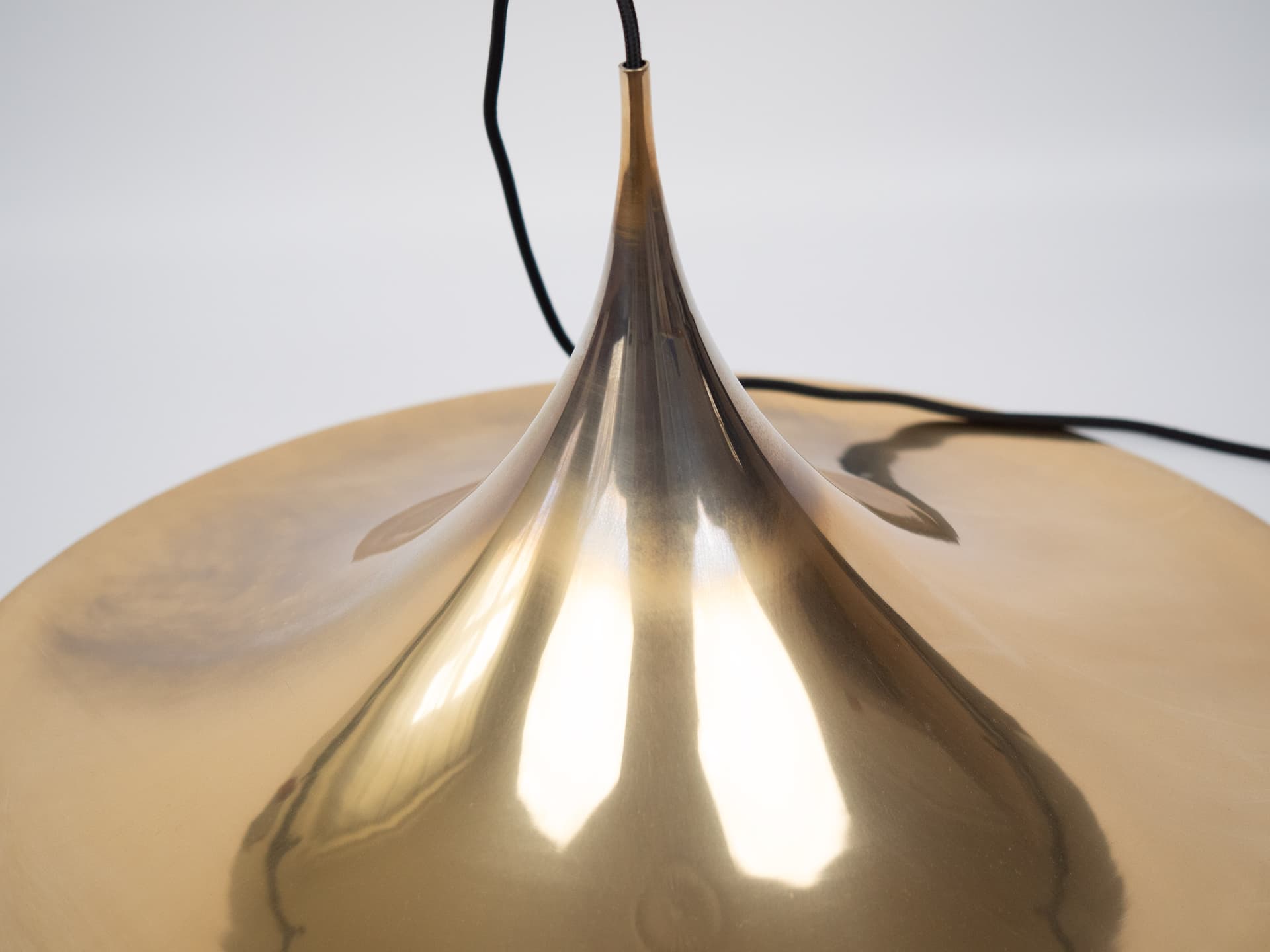 Pendant Lamp Semi, gold aluminium, by C. Bonderup, T. Thorup, Fog & Mørup, Denmark, 1960s. - 363488