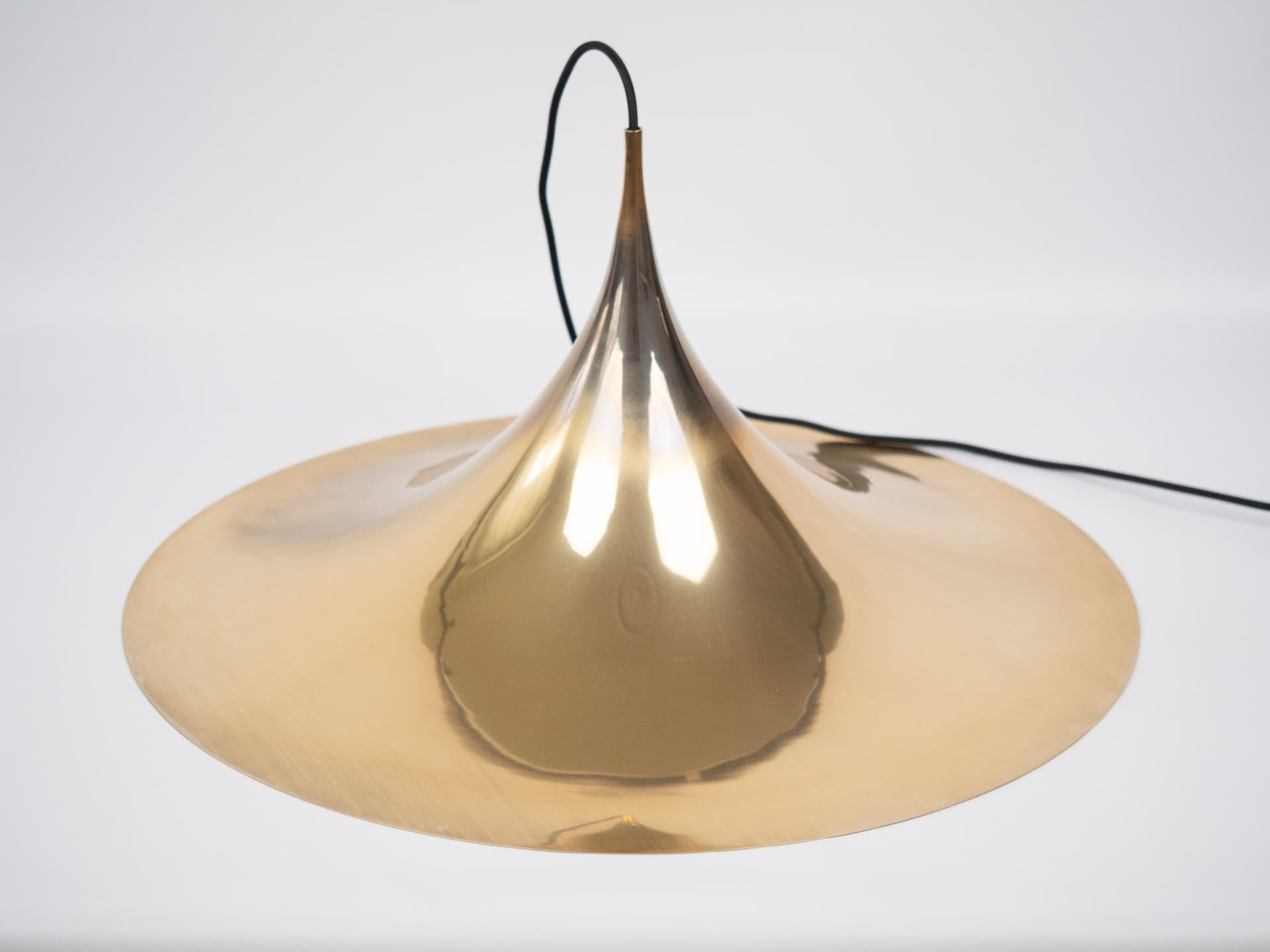 Pendant Lamp Semi, gold aluminium, by C. Bonderup, T. Thorup, Fog & Mørup, Denmark, 1960s. - 363483