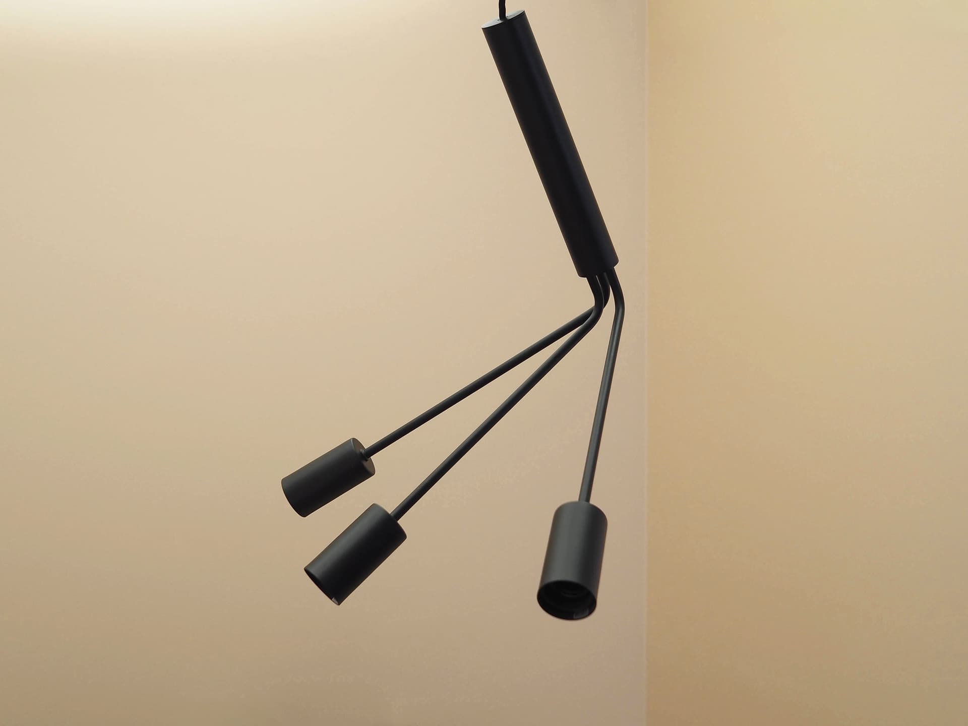 Pendant Lamp Frandsen Three-Armed, black metal, Denmark - 363474