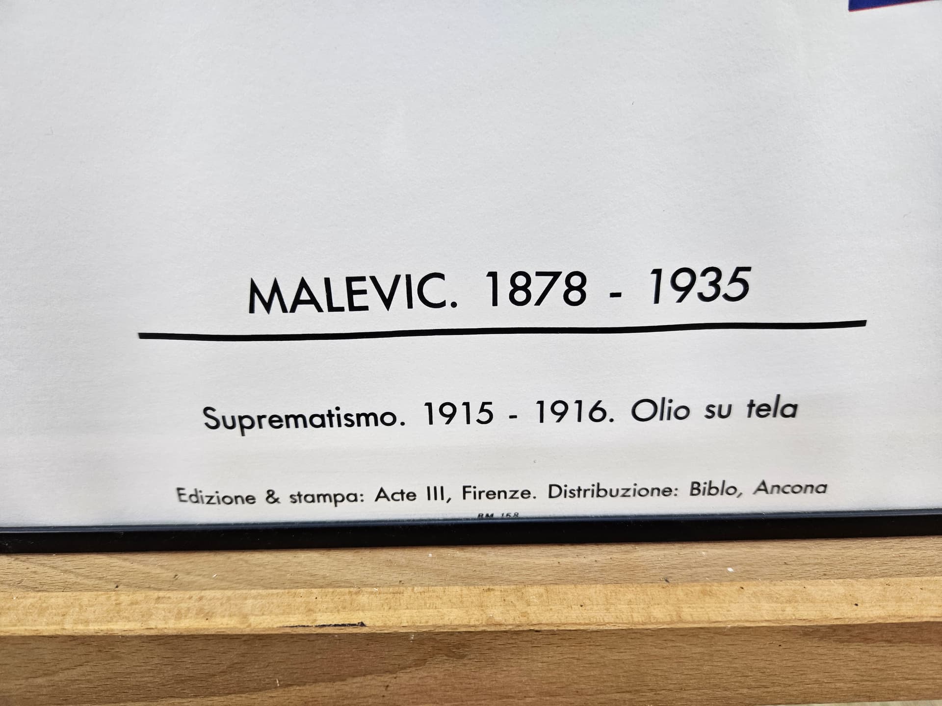 Plakat wystawowy Suprematismo 101x71 cm, litografia offsetowa, art. K. Malewicz, Polska, lata 70. - 363519