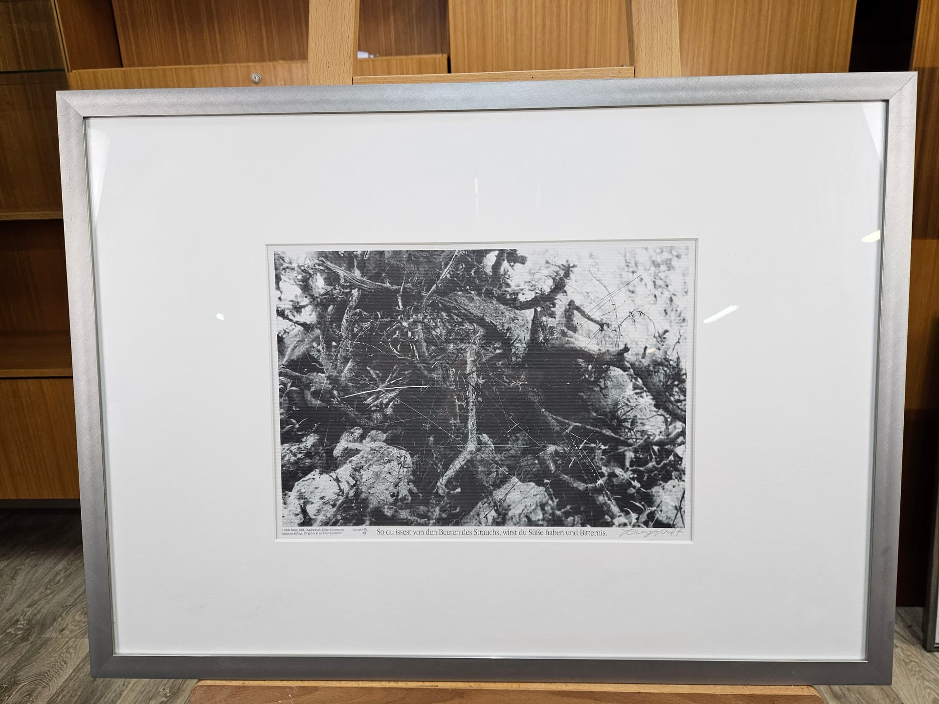 Fotografia Weltsegmente nr 18, papier, aluminium czarny biały szary, art. H. Studt, Niemcy, lata 90. - 363532