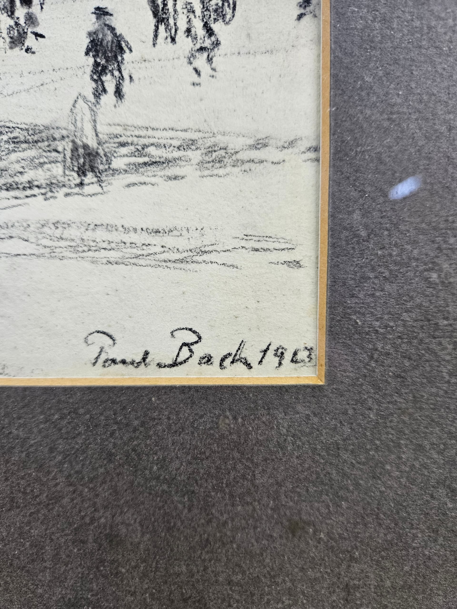 Rysunek Zum Salzburg, czarna kreda, papier, art. P. Bach, Niemcy, początek XX w. - 363562